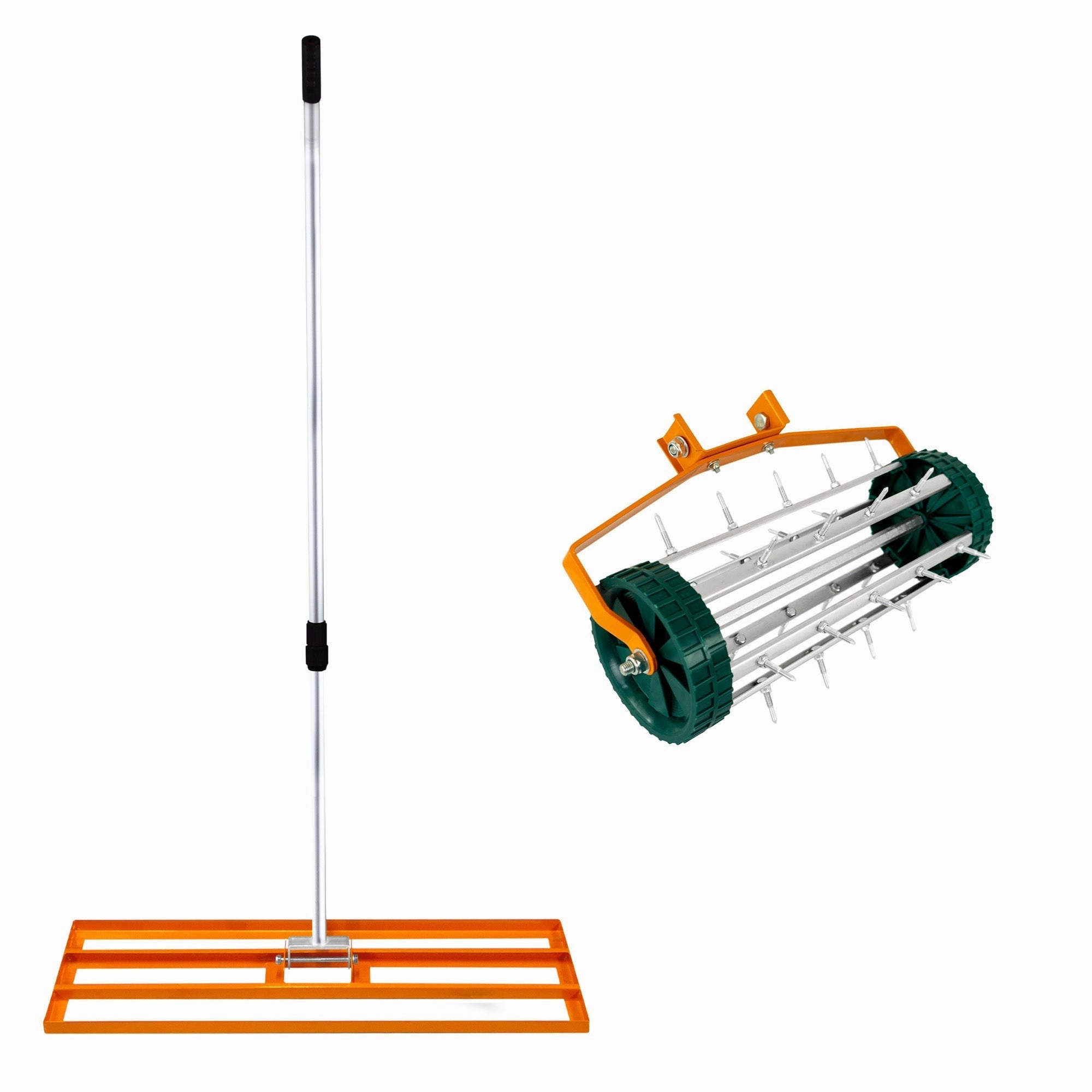 100cm Lawn Leveller & Aerator  Orange professional grade gardening tool kit
