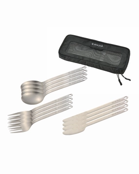 12pc. Titanium Cutlery Set essential outdoor cooking accessories kit