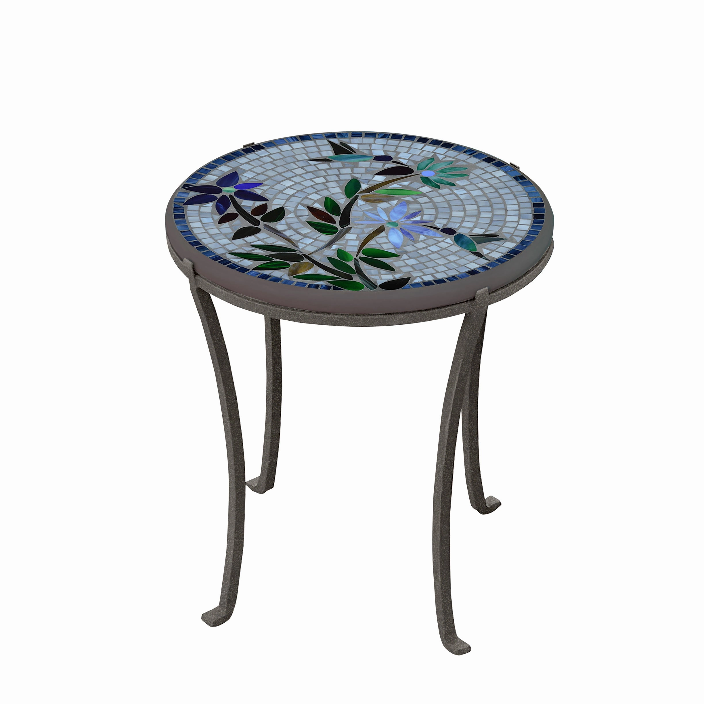 18" Mosaic Stone Top Chaise Table