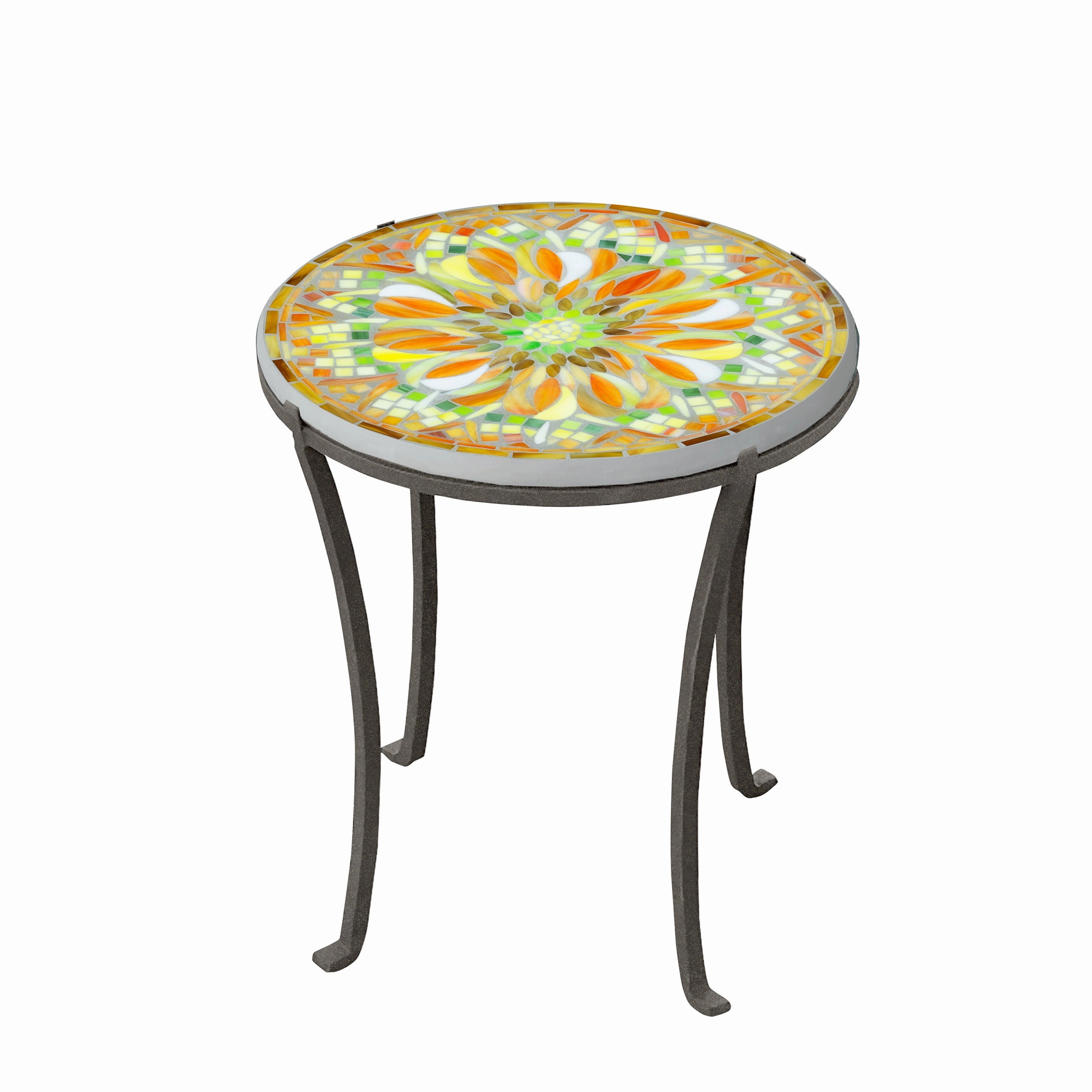 18" Mosaic Stone Top Chaise Table