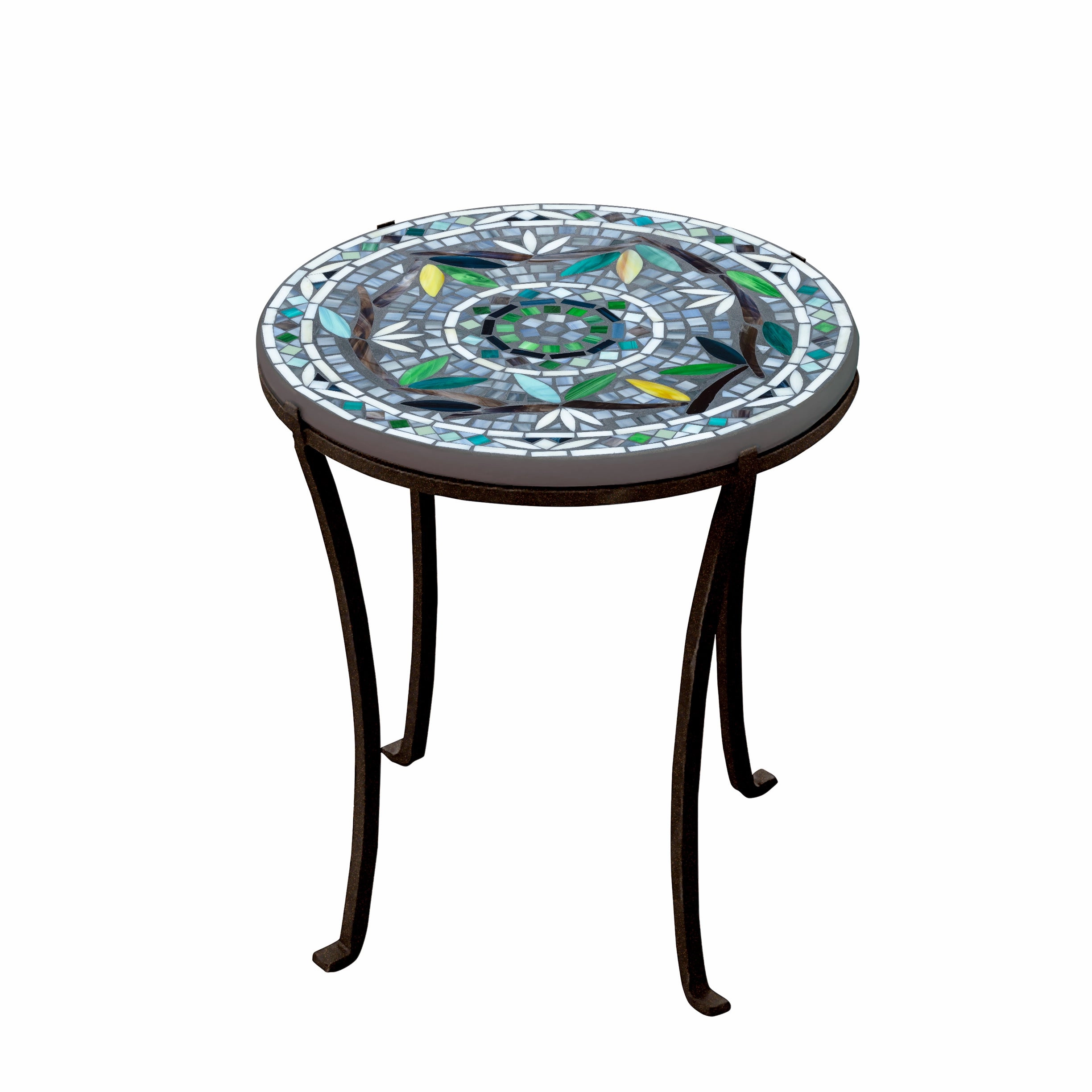 18" Mosaic Stone Top Chaise Table