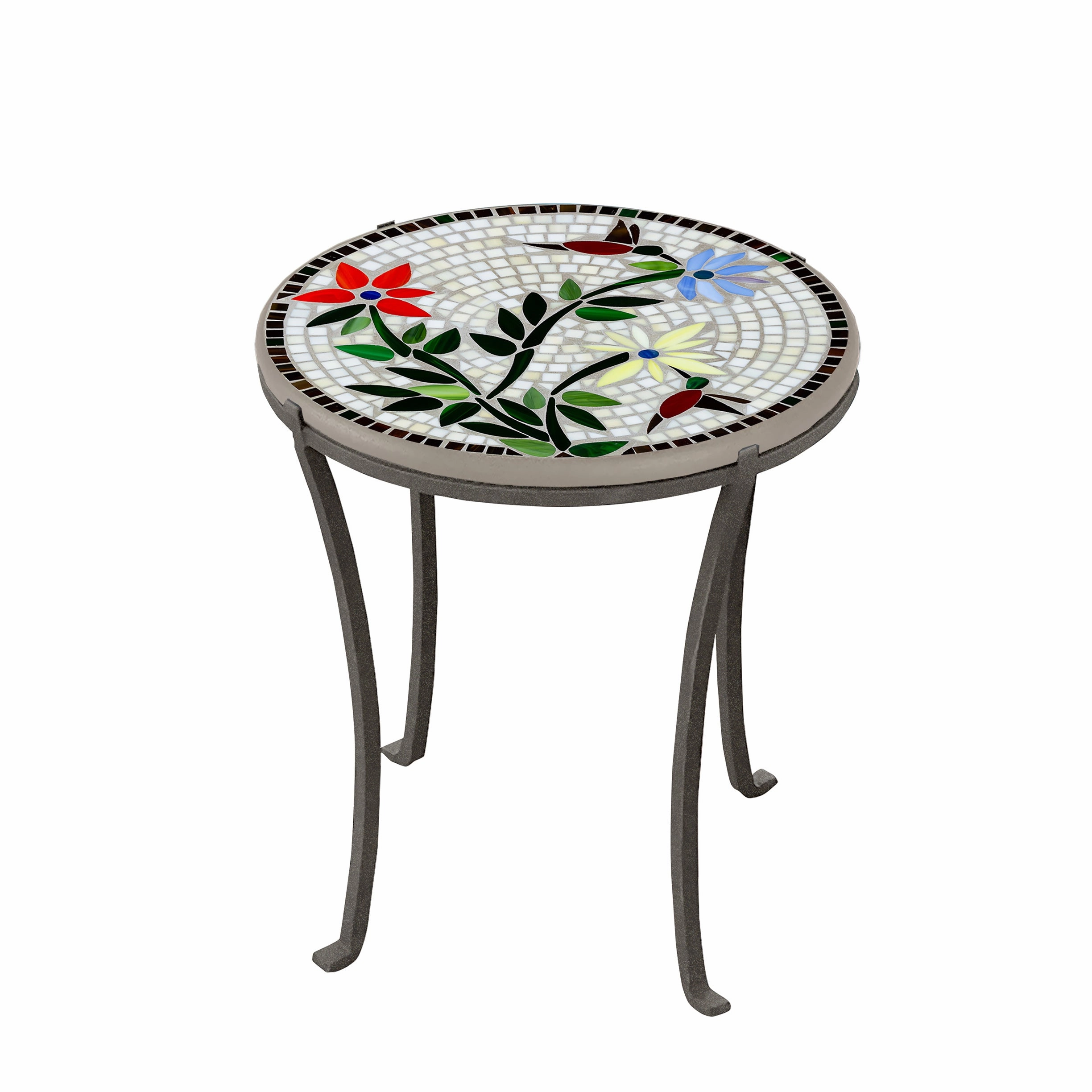 18" Mosaic Stone Top Chaise Table
