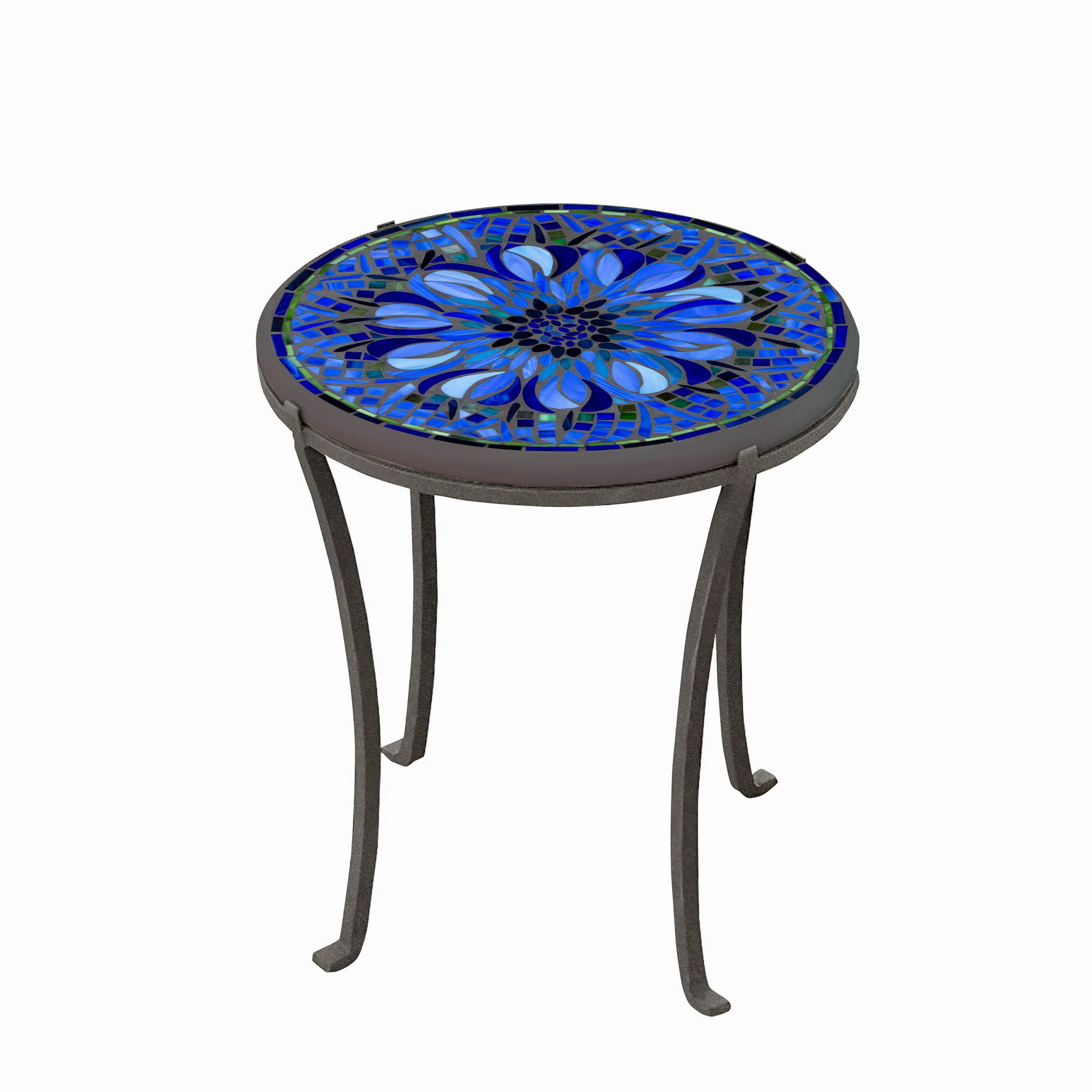 18" Mosaic Stone Top Chaise Table