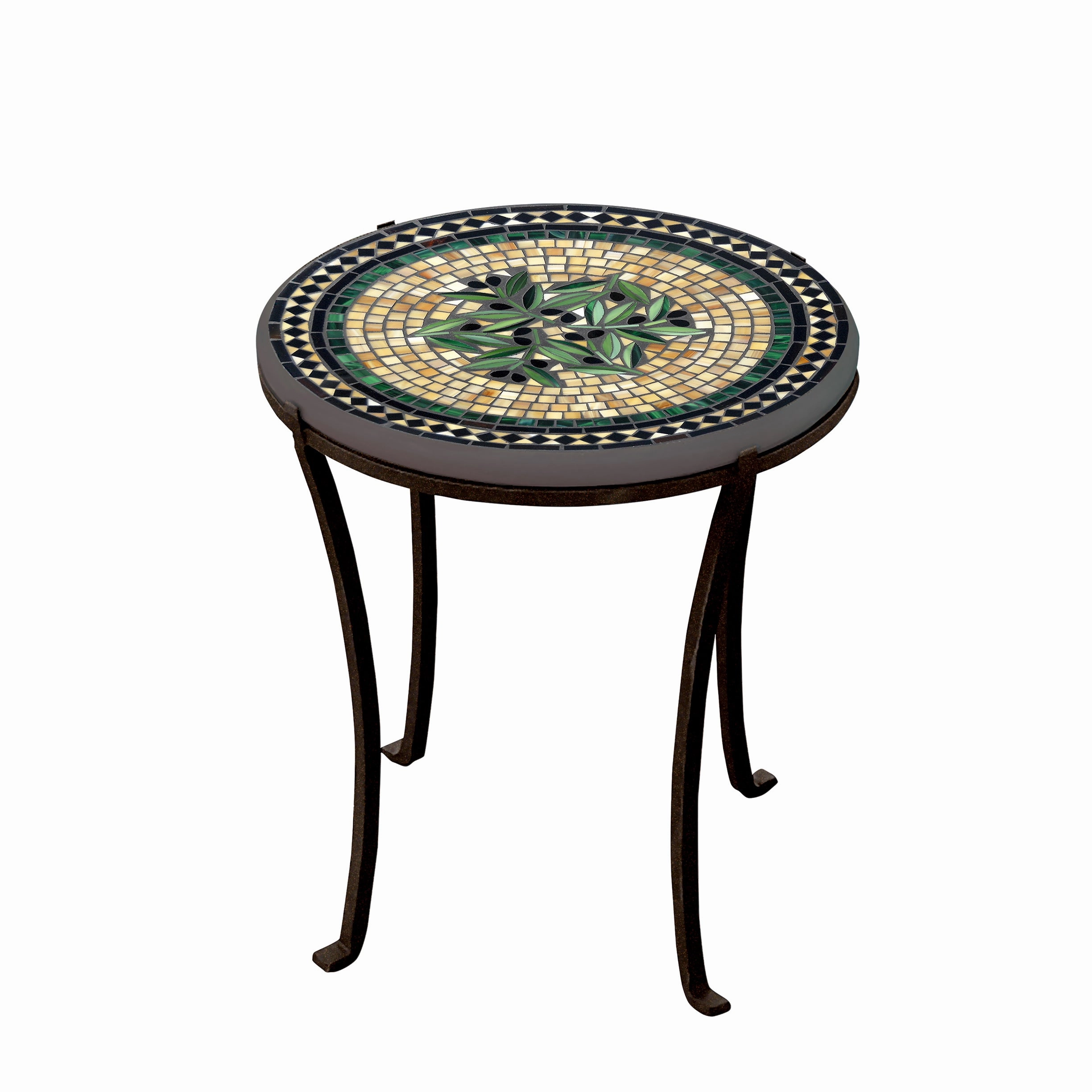 18" Mosaic Stone Top Chaise Table