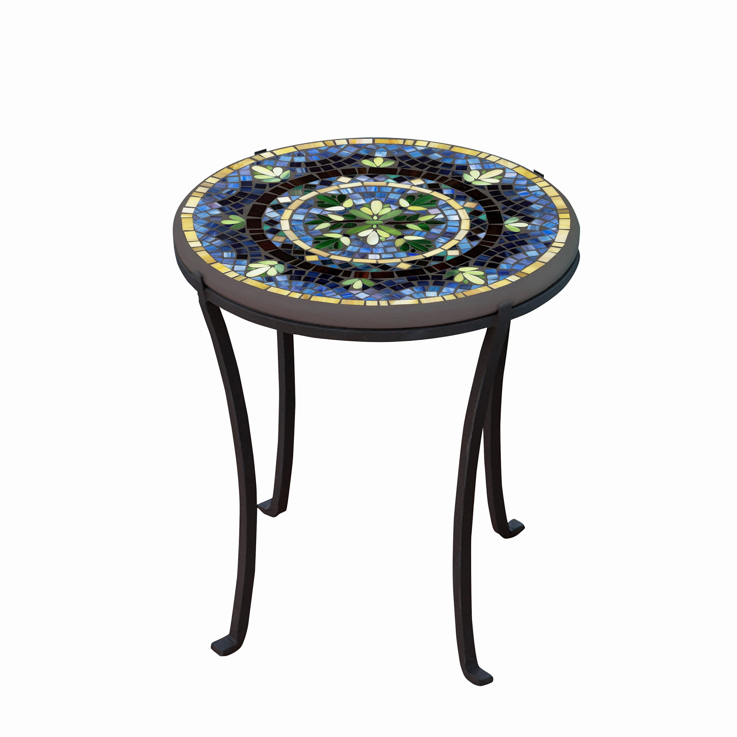 18" Mosaic Stone Top Chaise Table