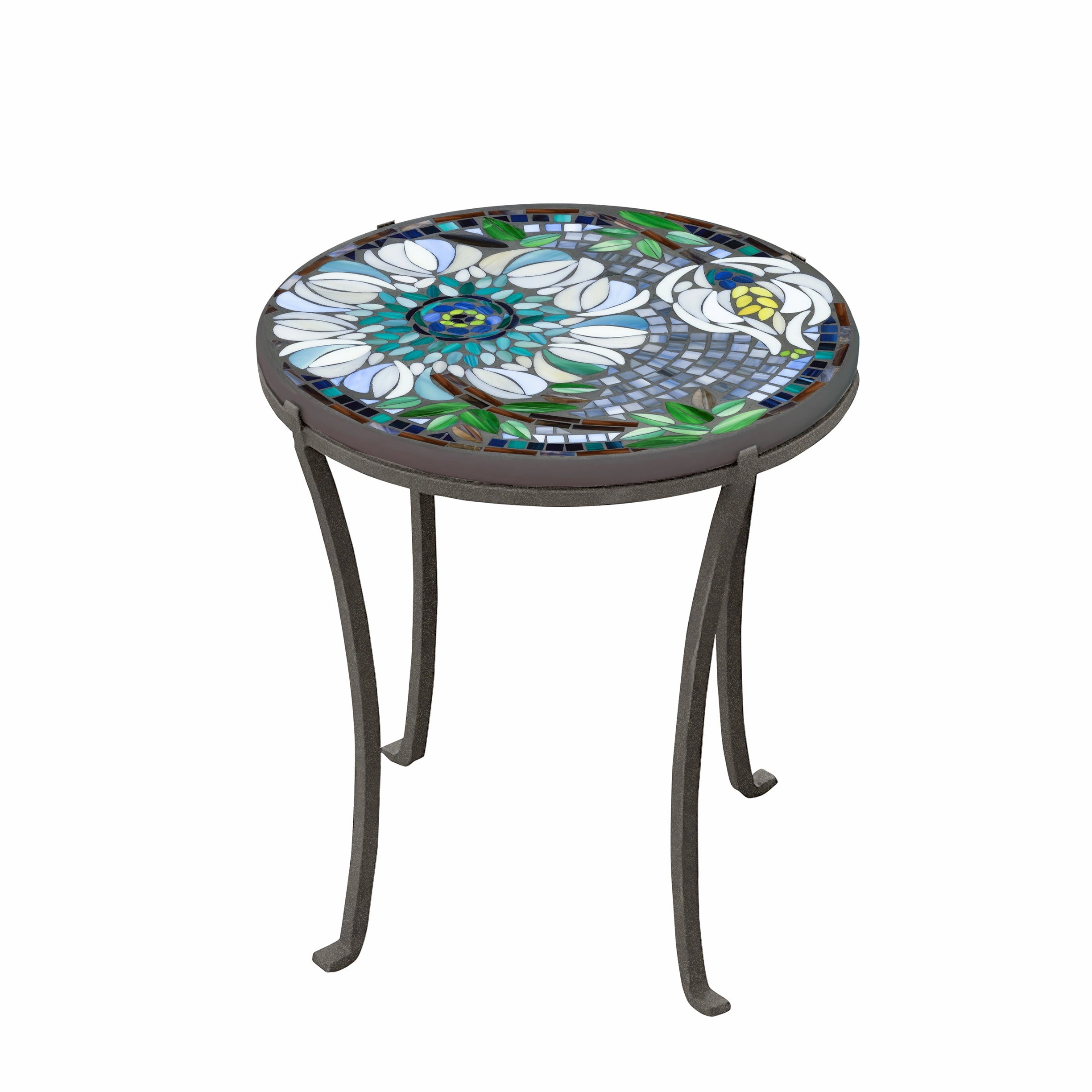 18" Mosaic Stone Top Chaise Table