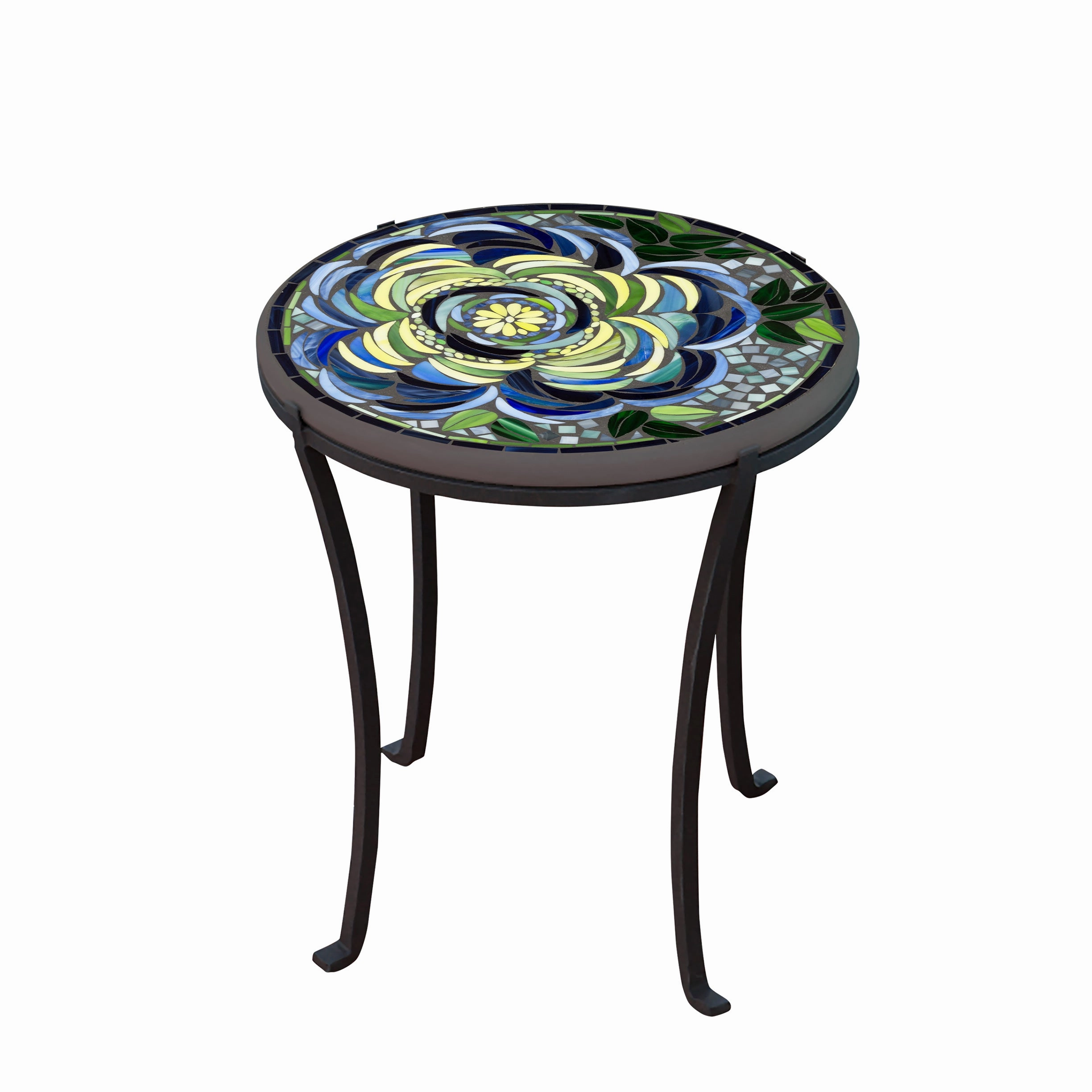 18" Mosaic Stone Top Chaise Table