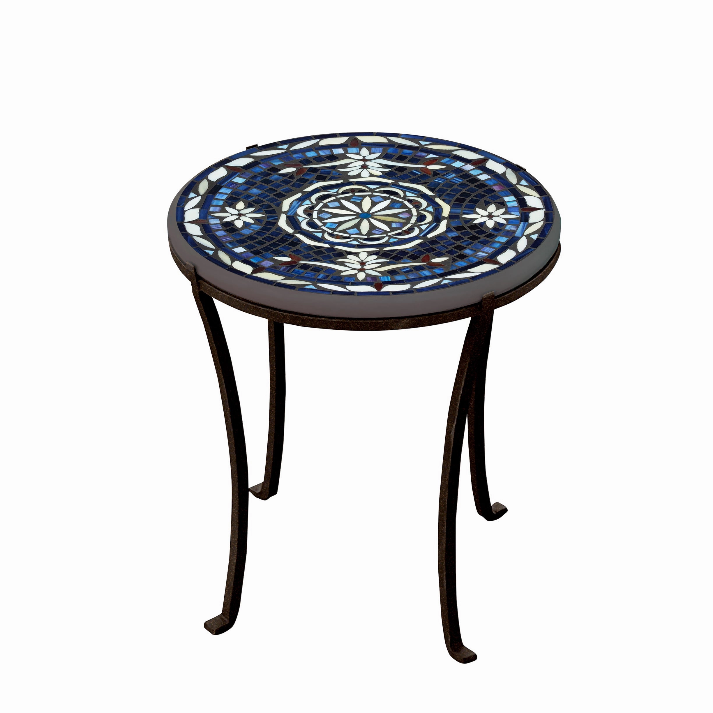 18" Mosaic Stone Top Chaise Table