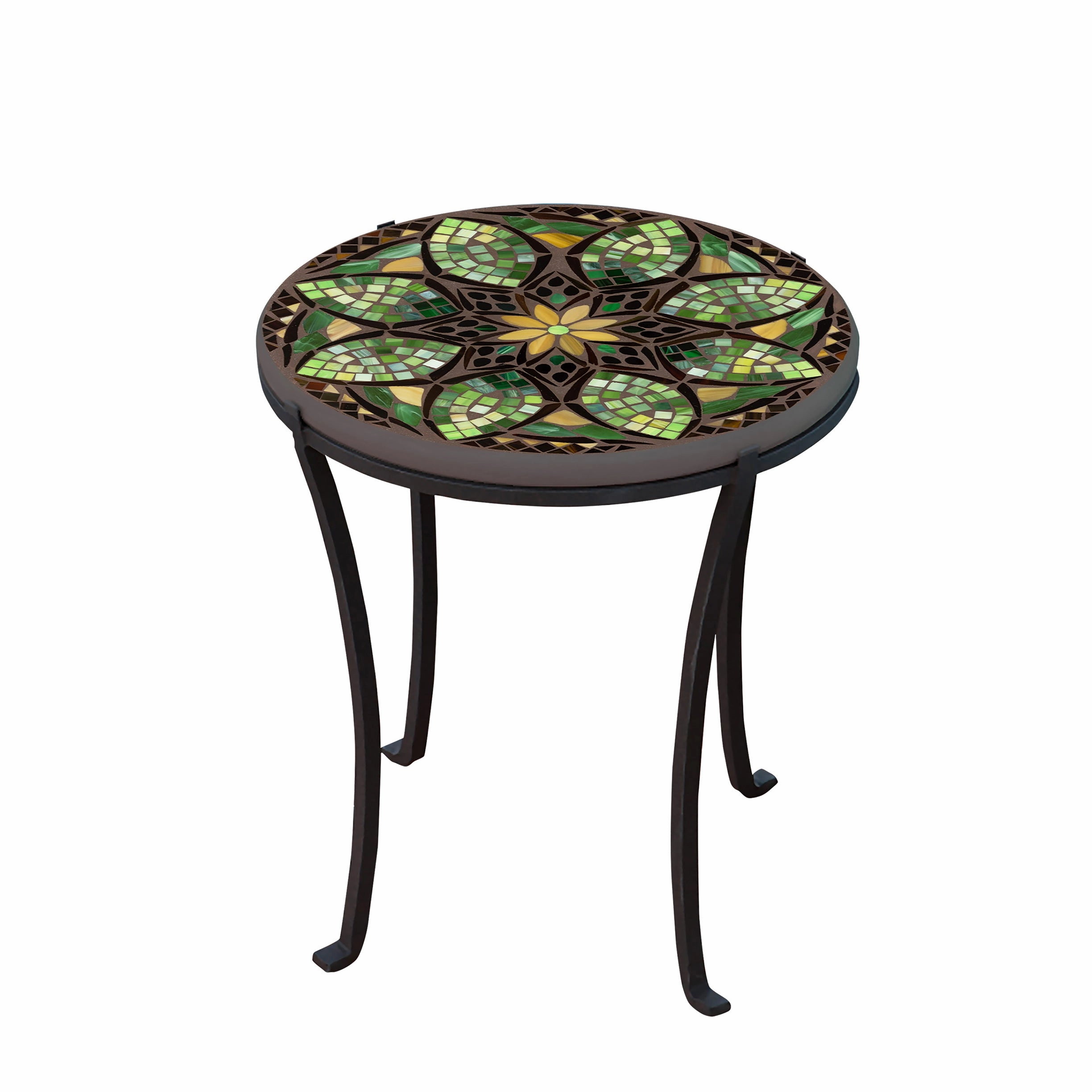 18" Mosaic Stone Top Chaise Table