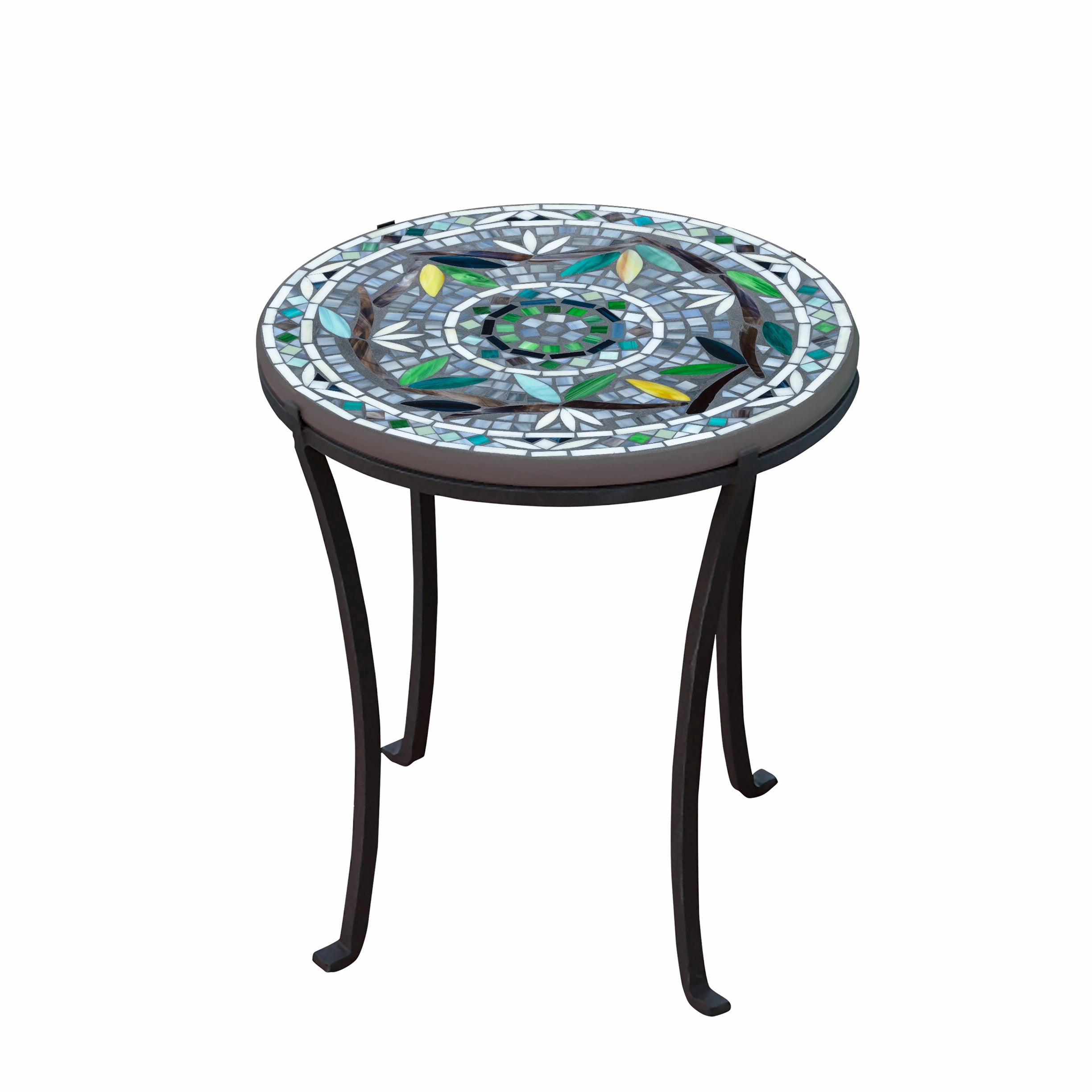 18" Mosaic Stone Top Chaise Table