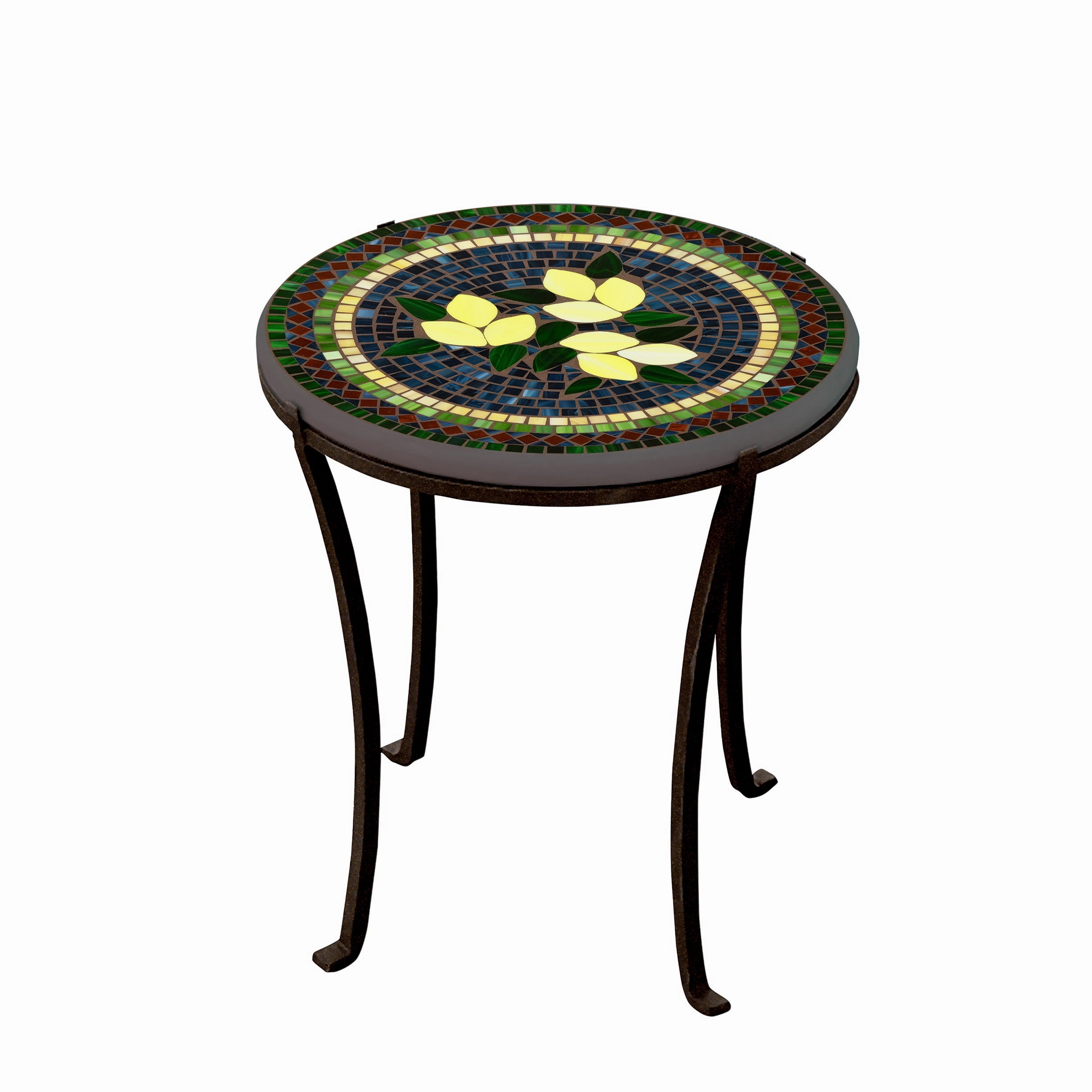 18" Mosaic Stone Top Chaise Table