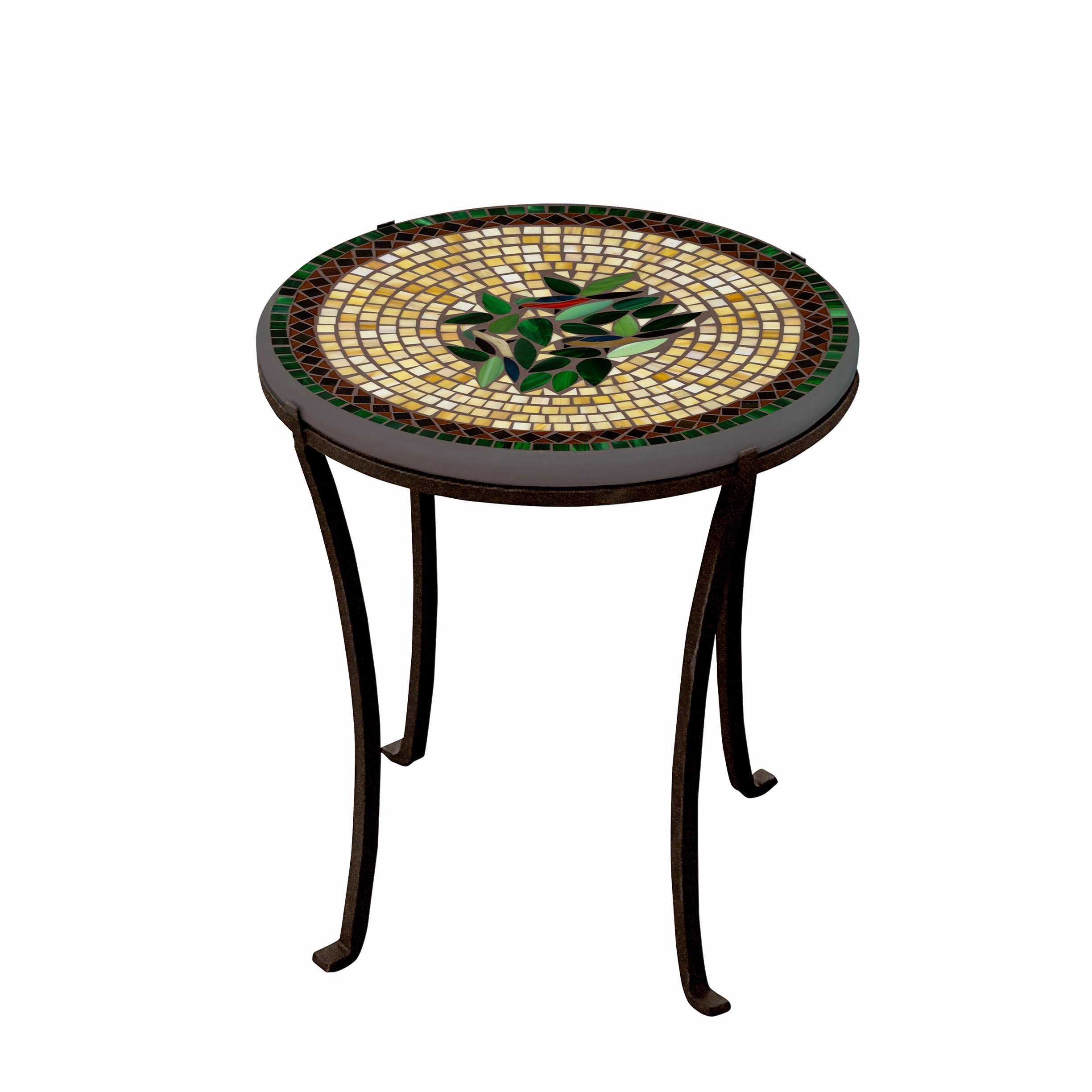 18" Mosaic Stone Top Chaise Table