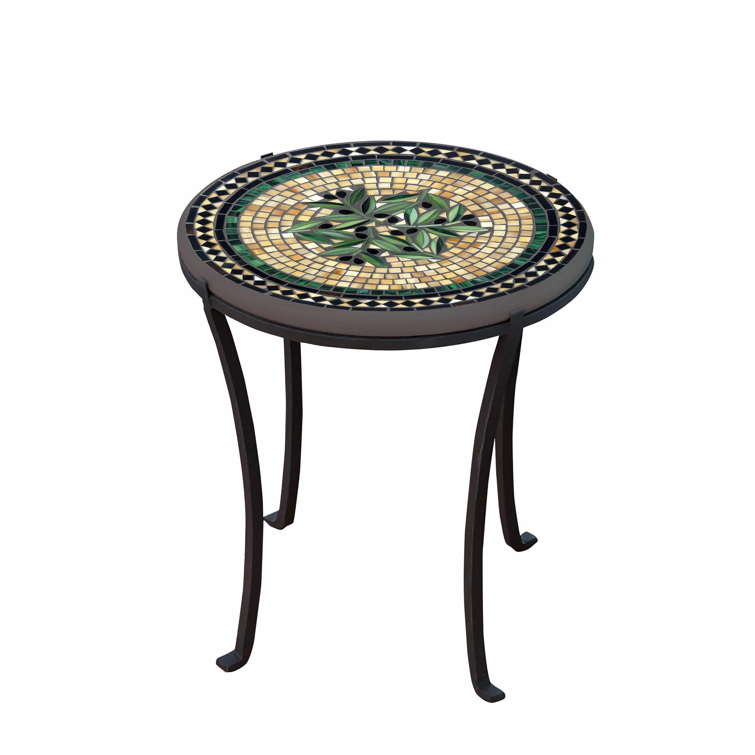 18" Mosaic Stone Top Chaise Table