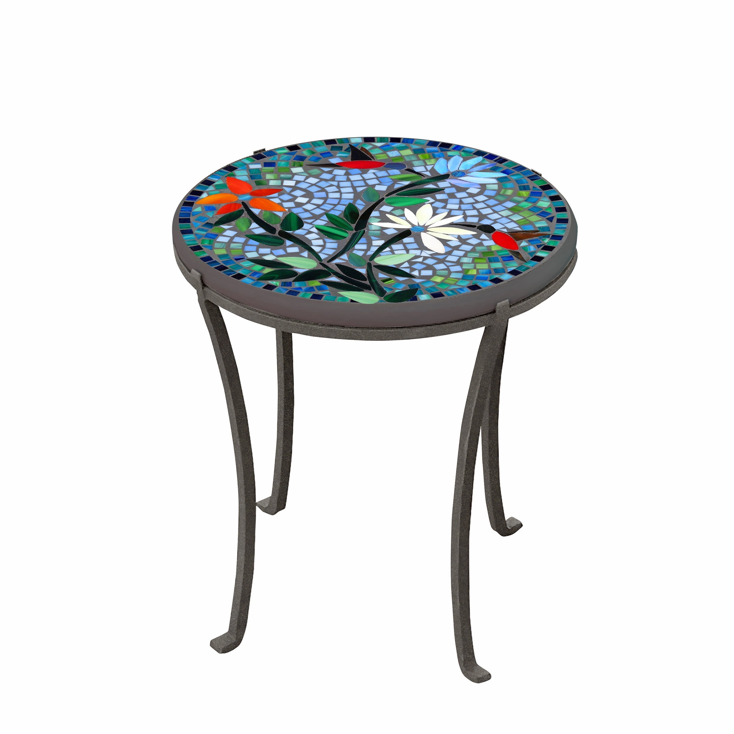 18" Mosaic Stone Top Chaise Table