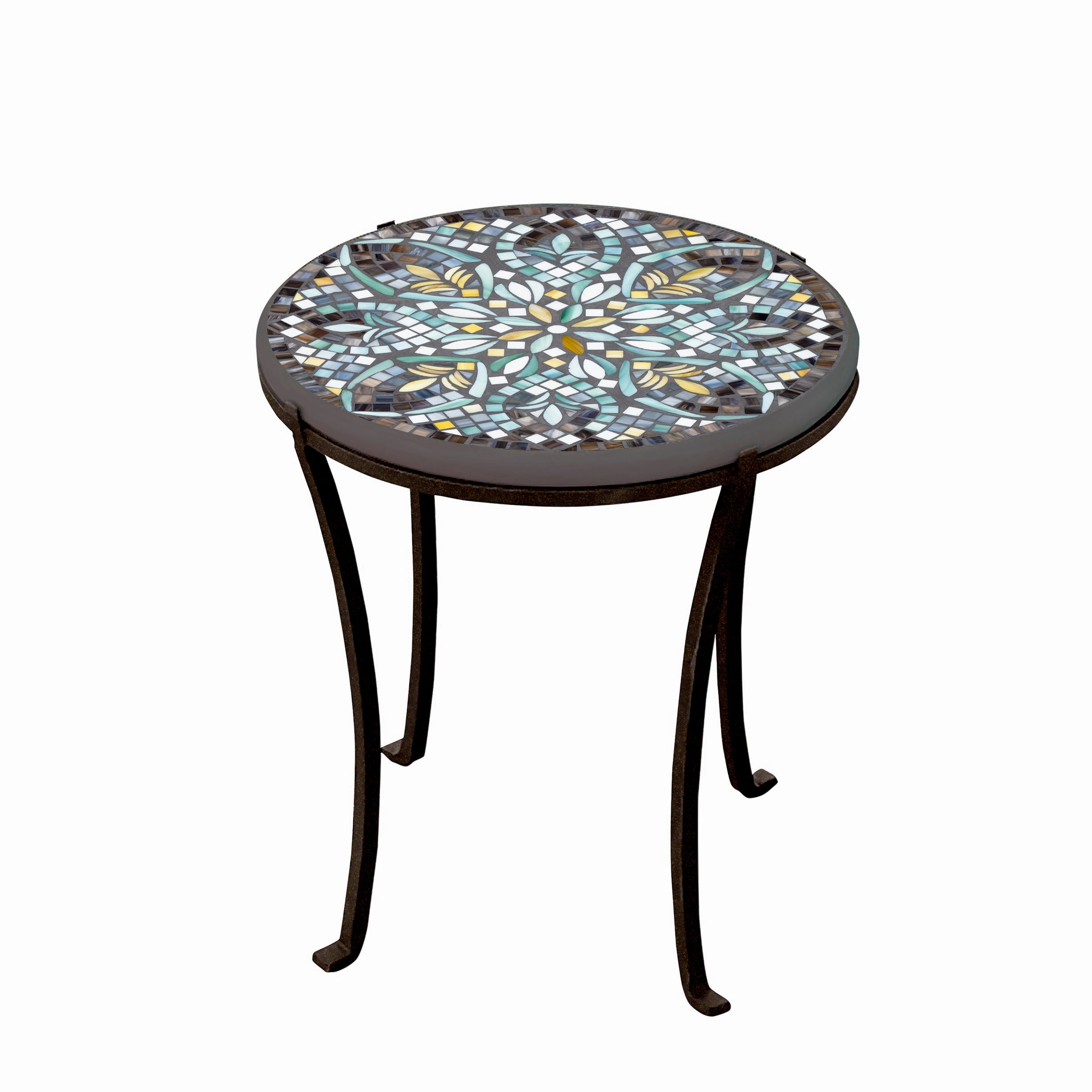 18" Mosaic Stone Top Chaise Table