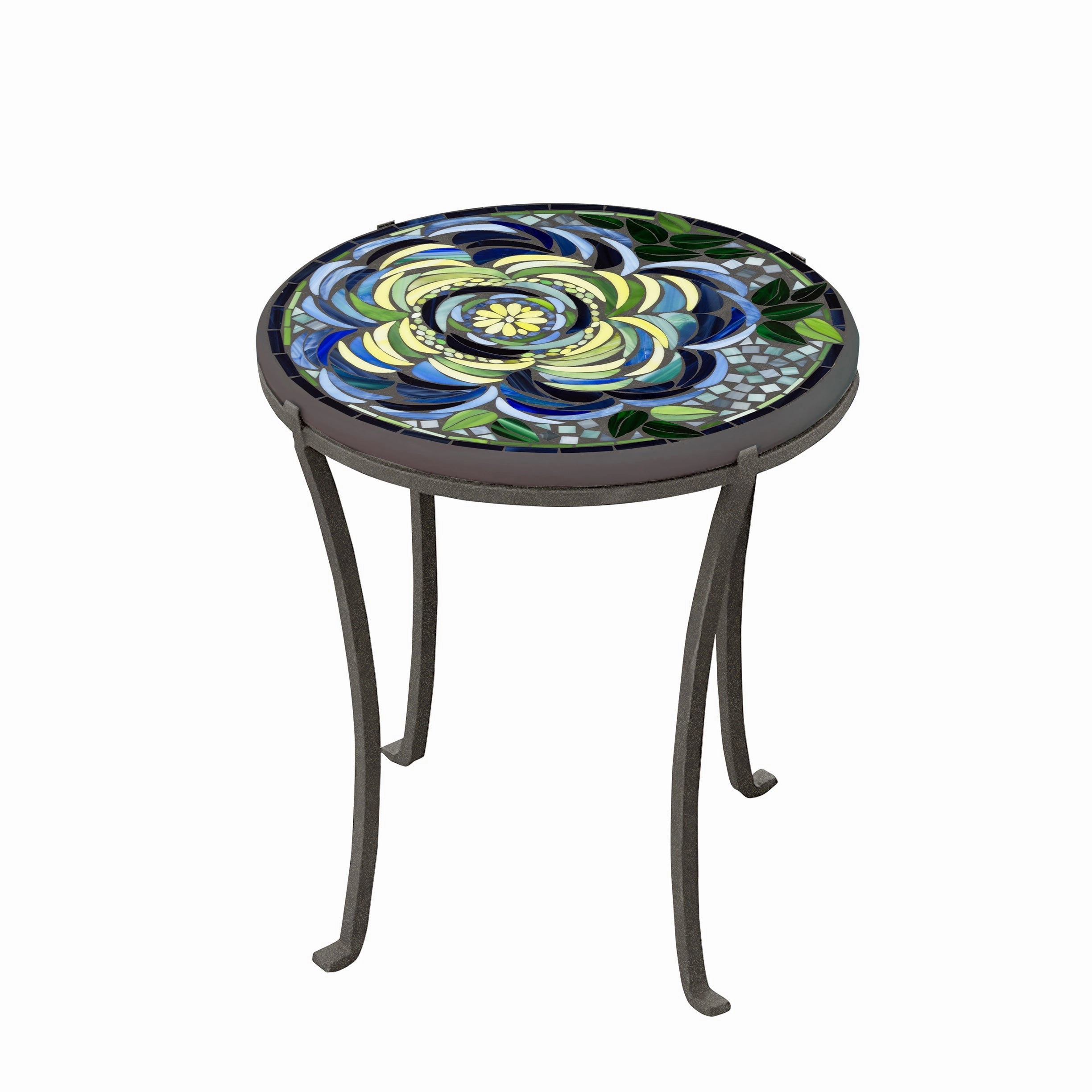 18" Mosaic Stone Top Chaise Table