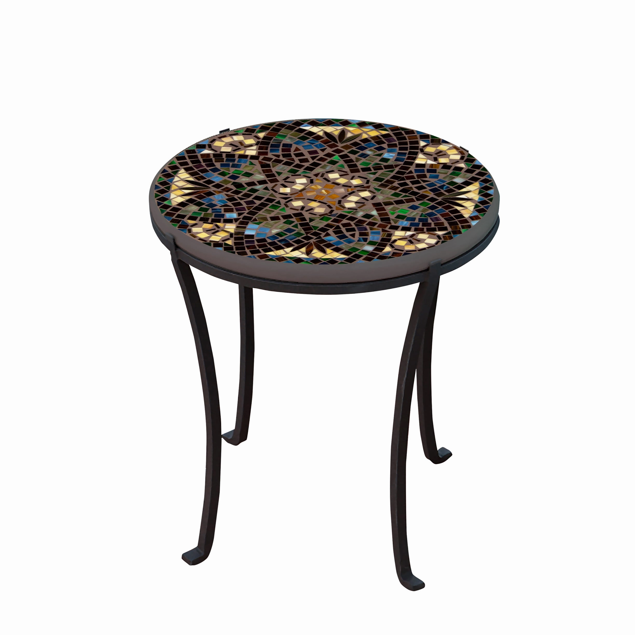 18" Mosaic Stone Top Chaise Table