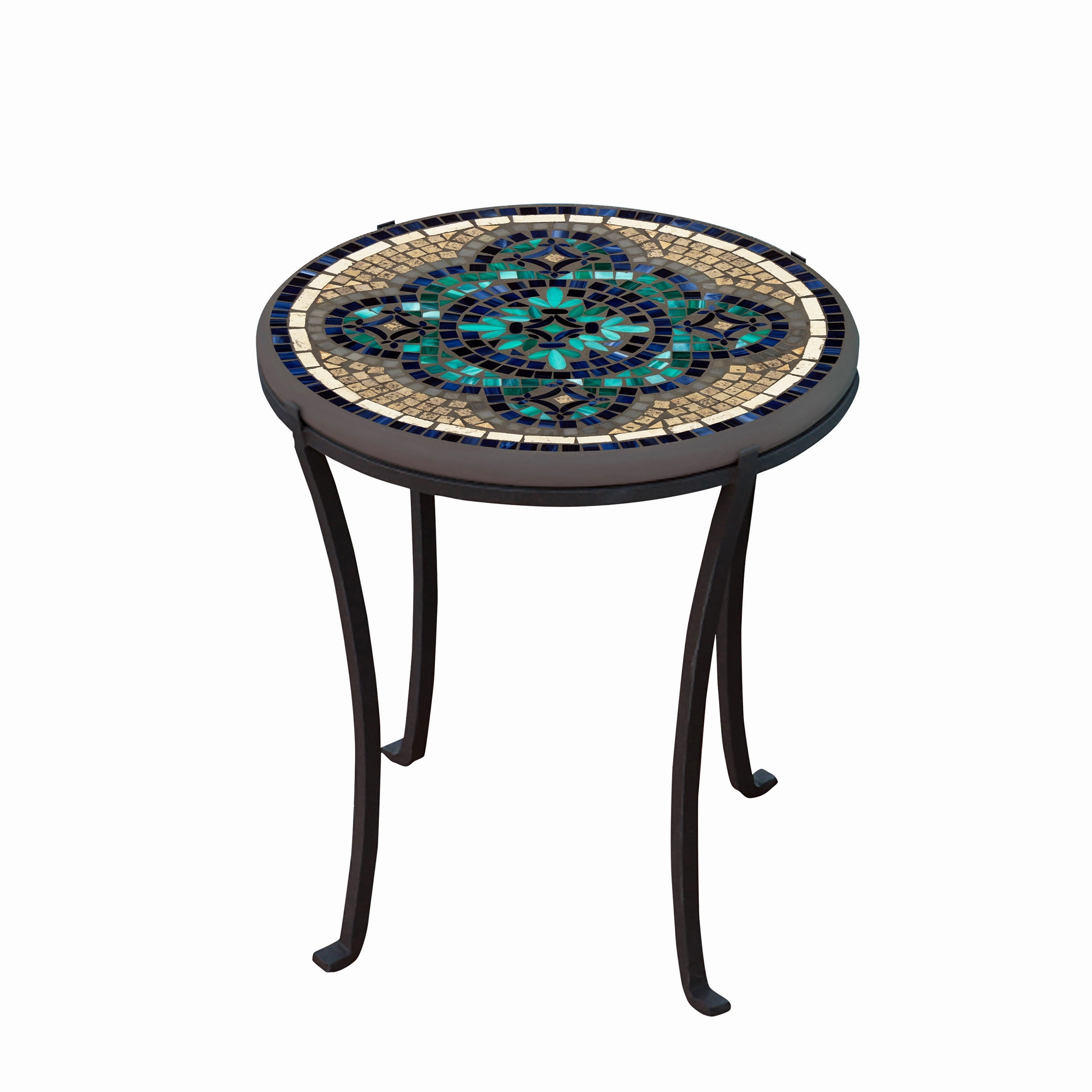 18" Mosaic Stone Top Chaise Table