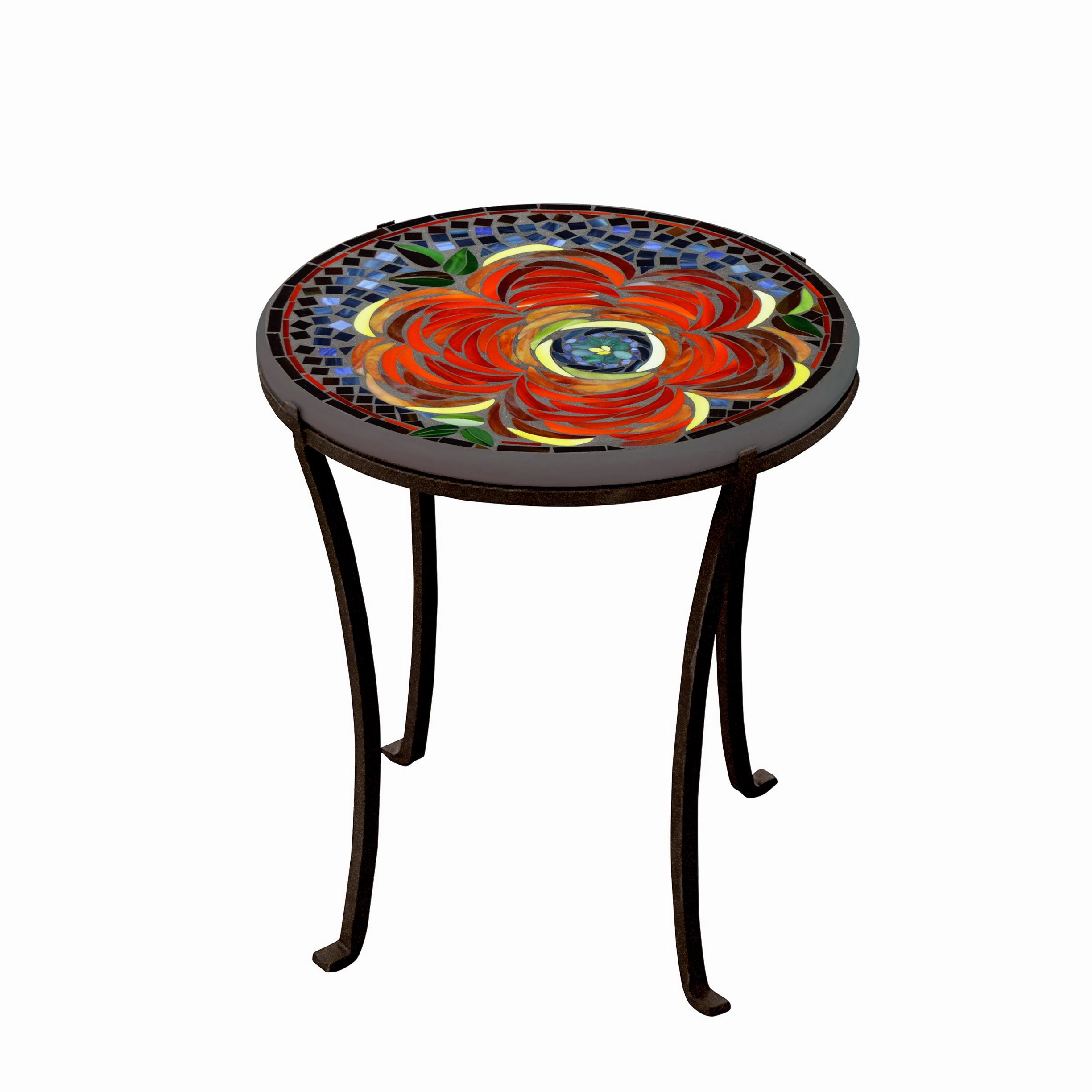 18" Mosaic Stone Top Chaise Table