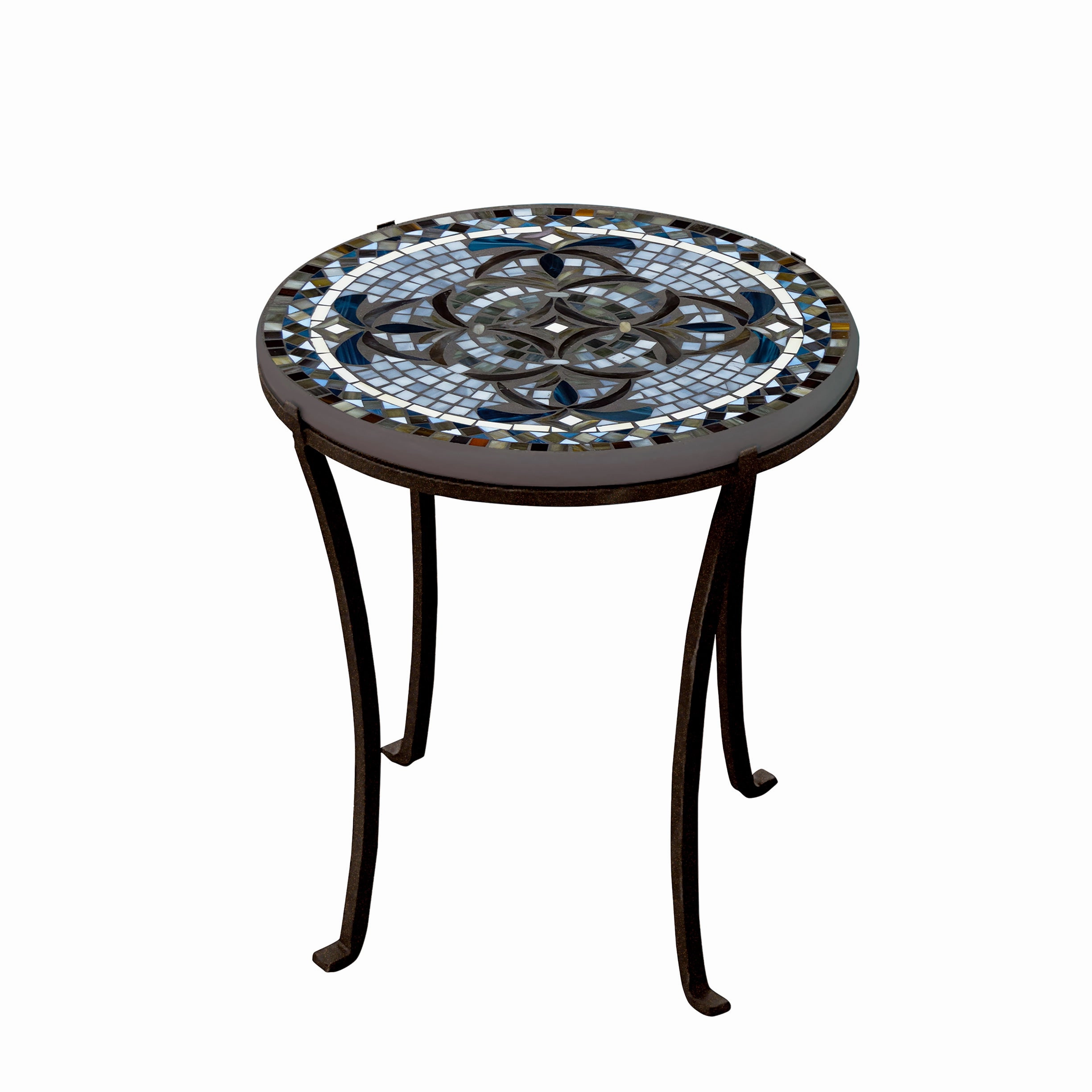 18" Mosaic Stone Top Chaise Table