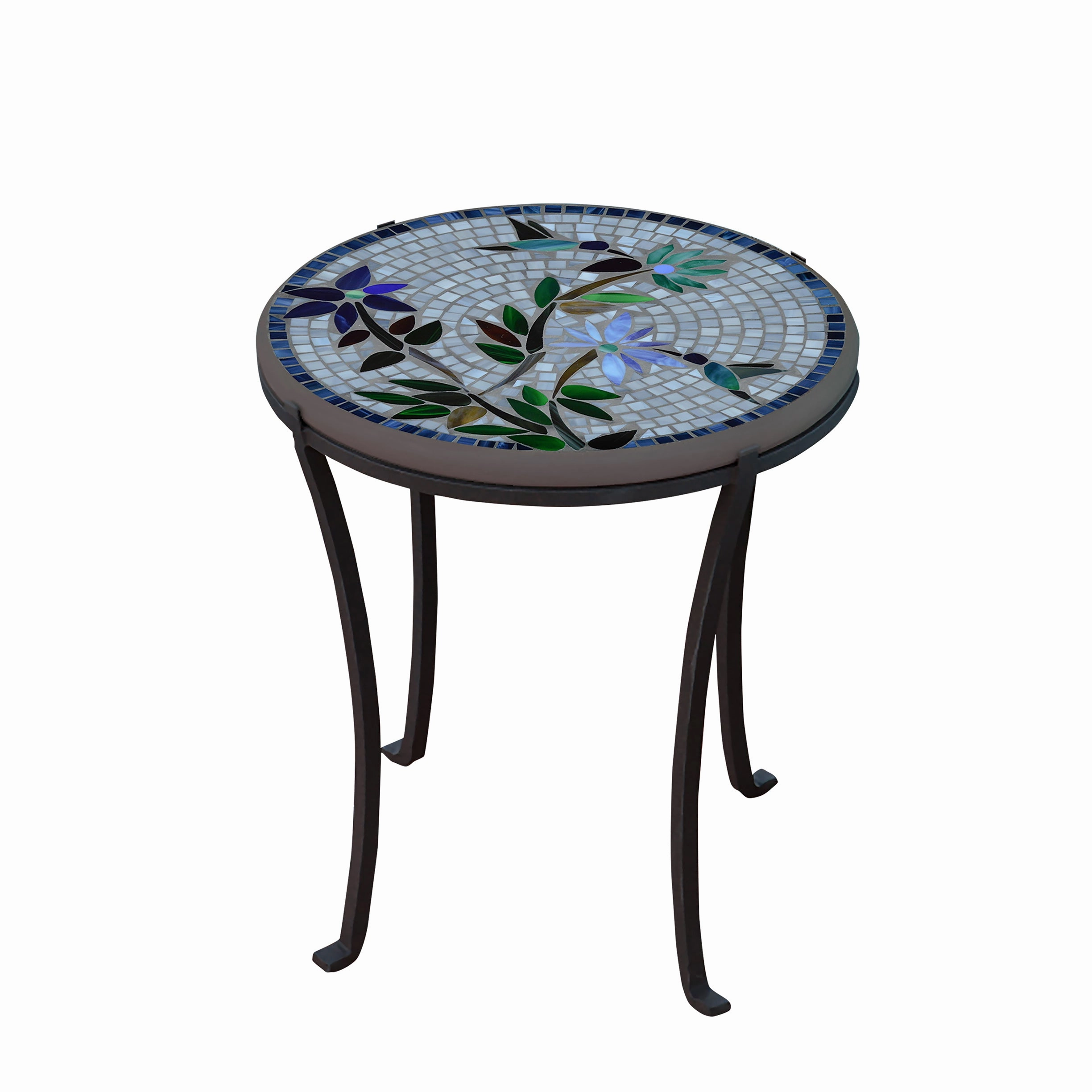 18" Mosaic Stone Top Chaise Table