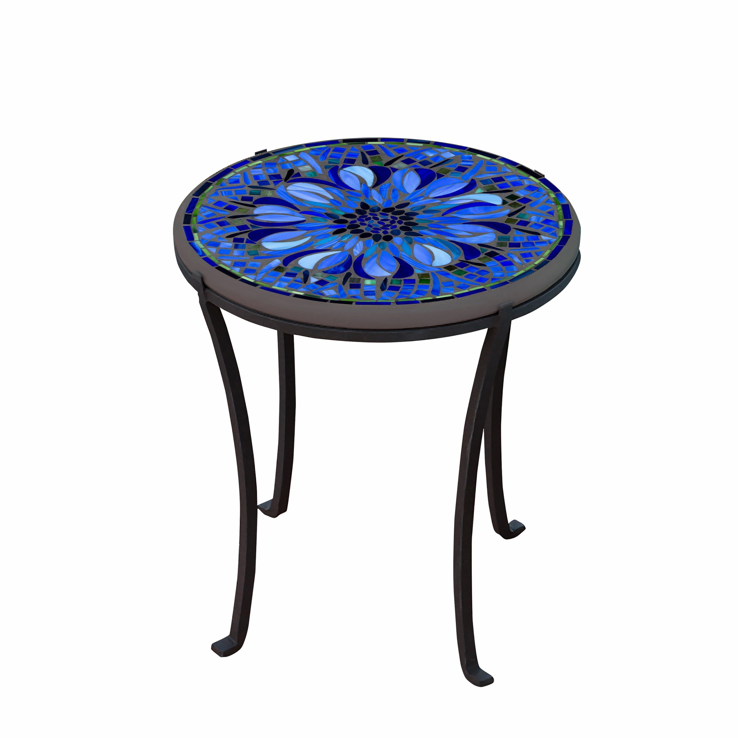 18" Mosaic Stone Top Chaise Table