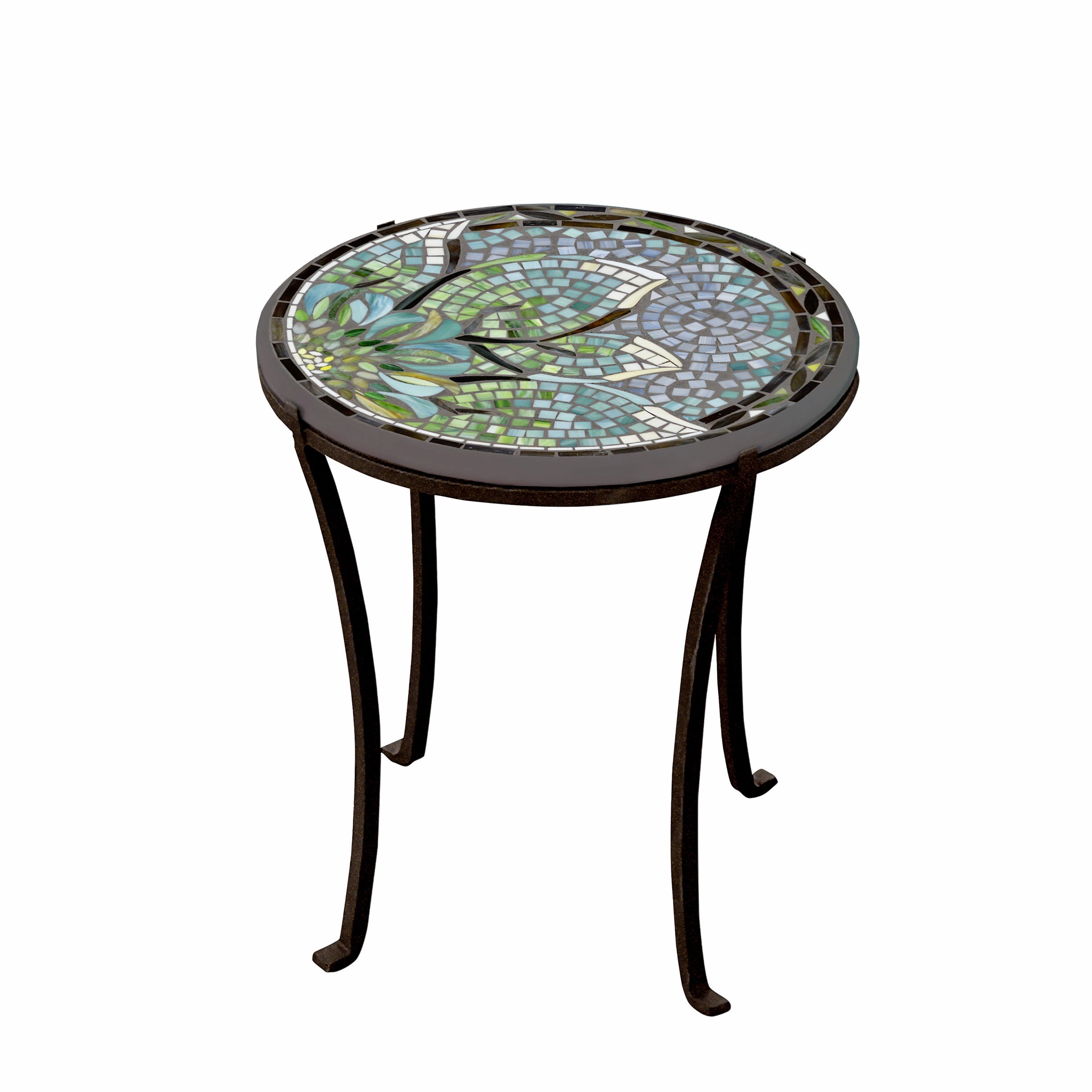 18" Mosaic Stone Top Chaise Table