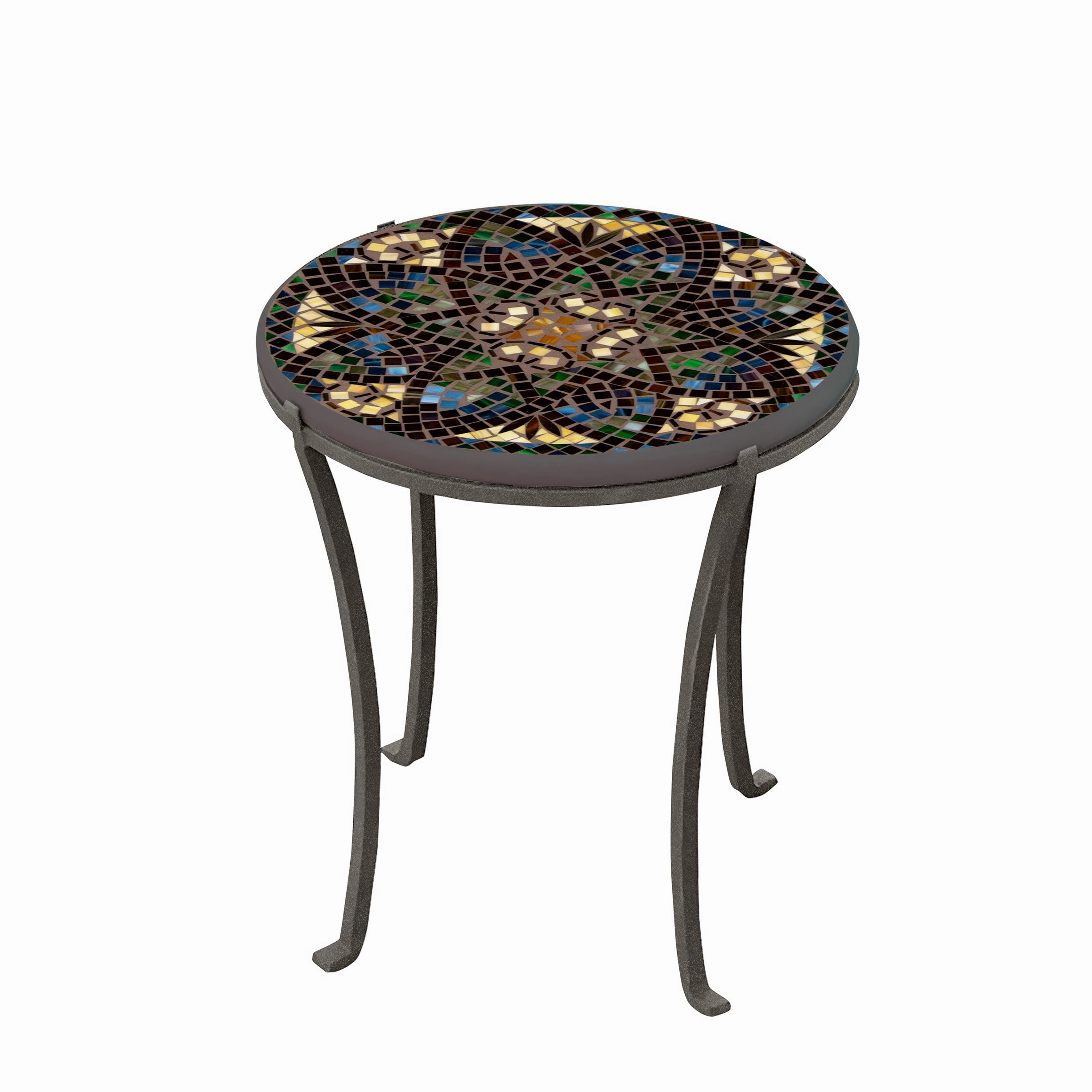18" Mosaic Stone Top Chaise Table