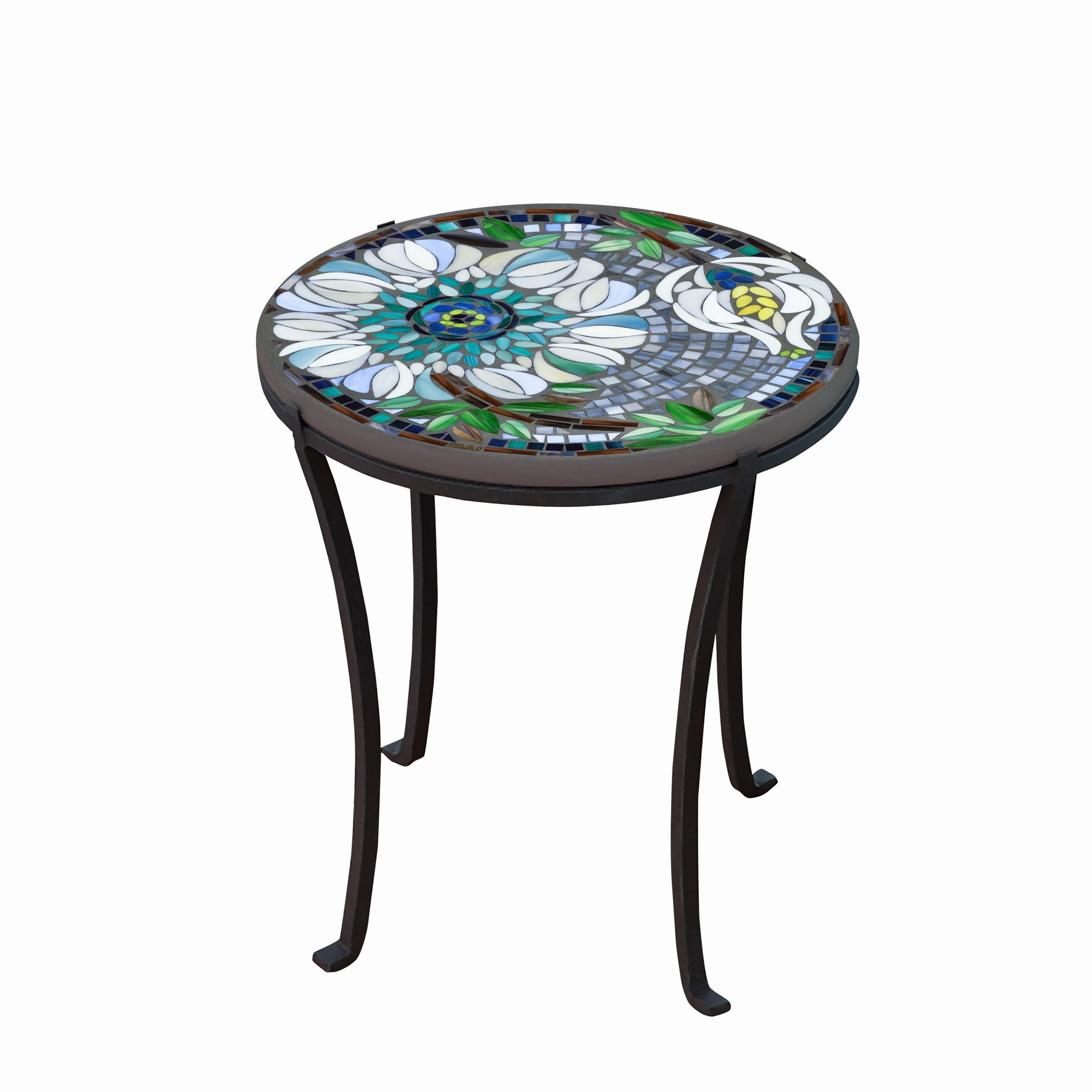 18" Mosaic Stone Top Chaise Table