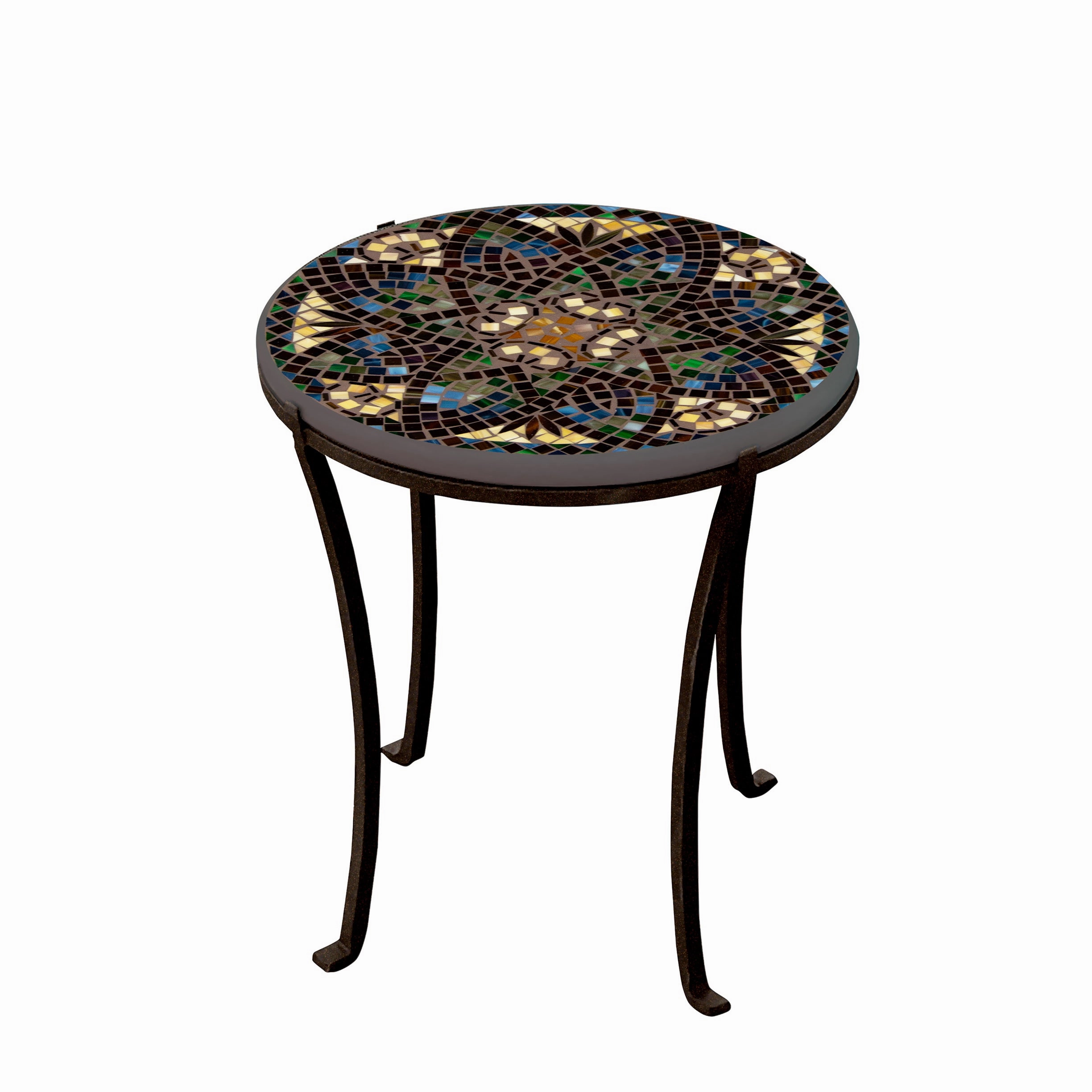 18" Mosaic Stone Top Chaise Table