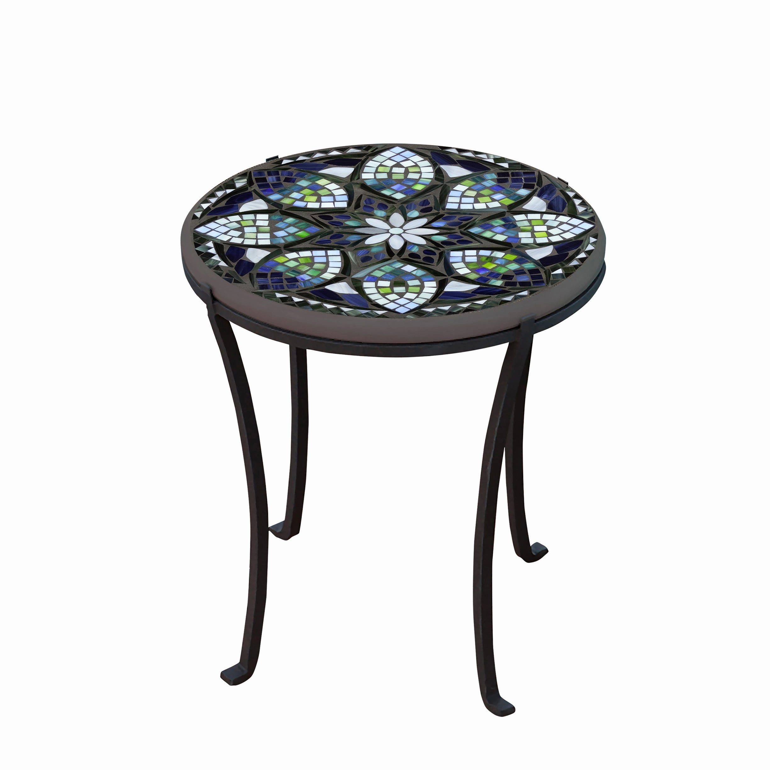 18" Mosaic Stone Top Chaise Table