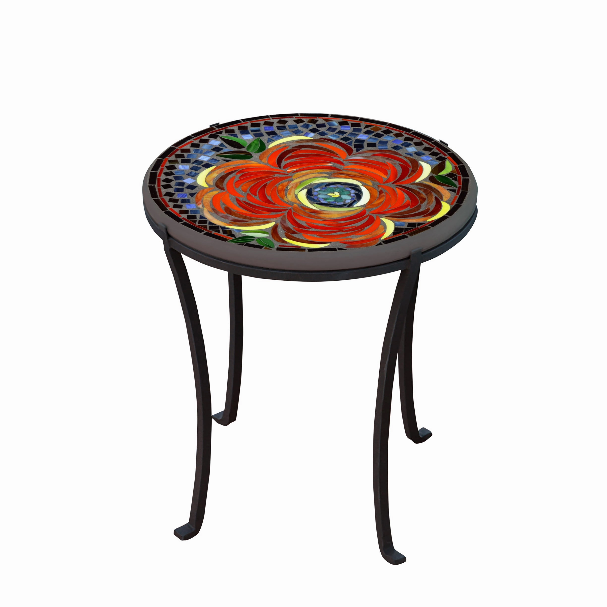 18" Mosaic Stone Top Chaise Table
