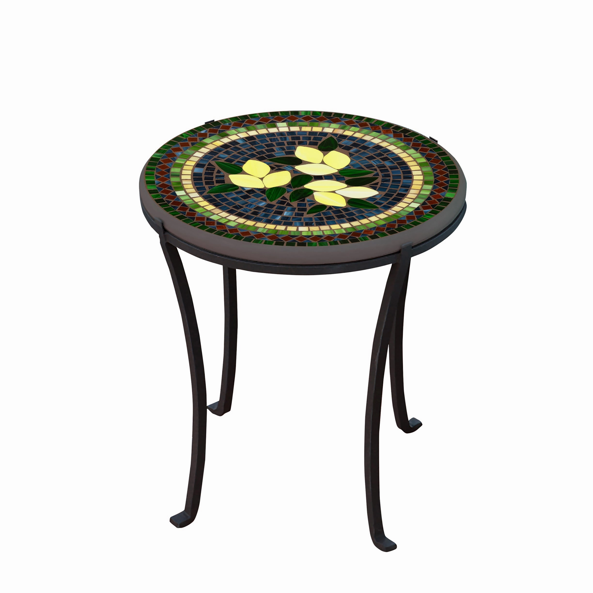 18" Mosaic Stone Top Chaise Table