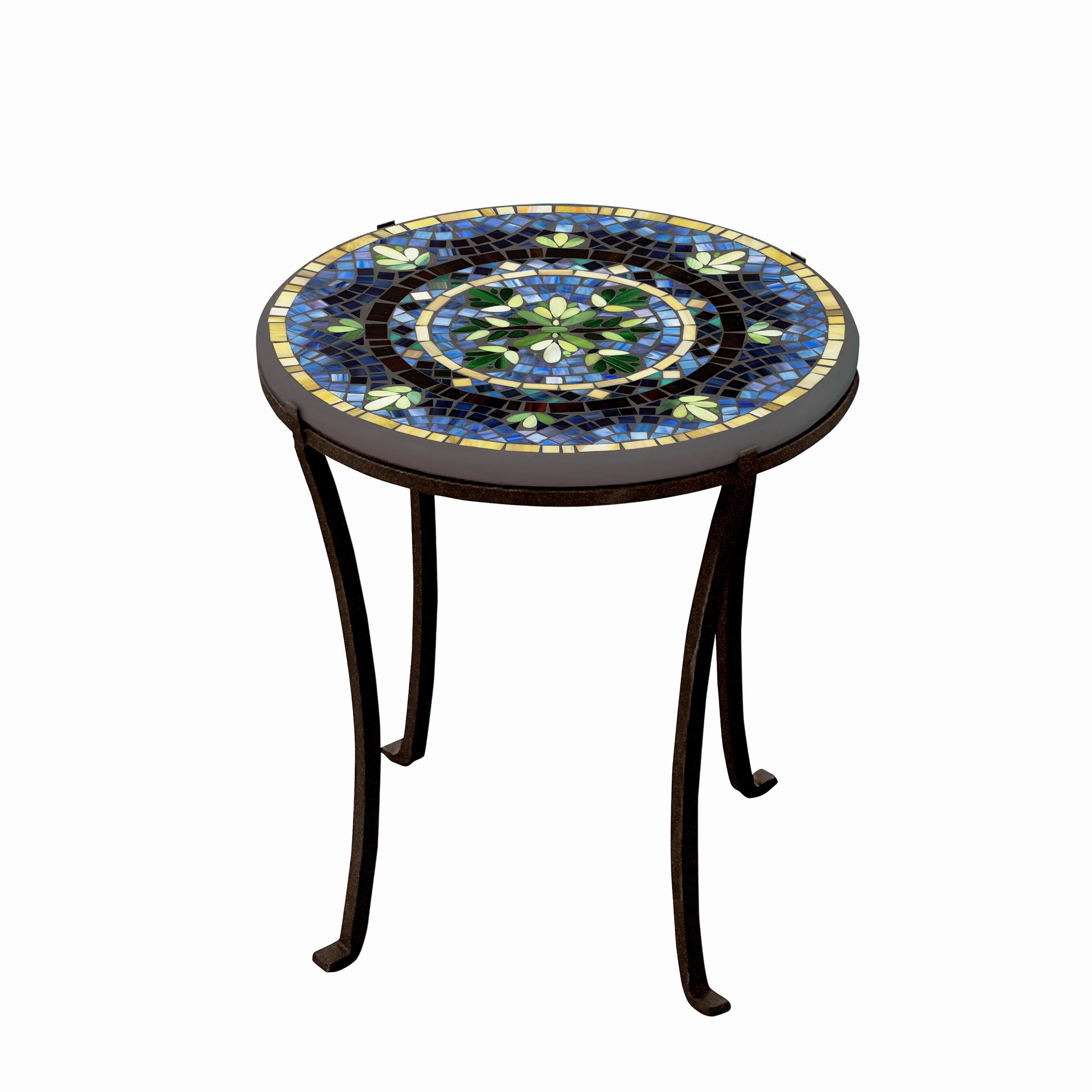 18" Mosaic Stone Top Chaise Table