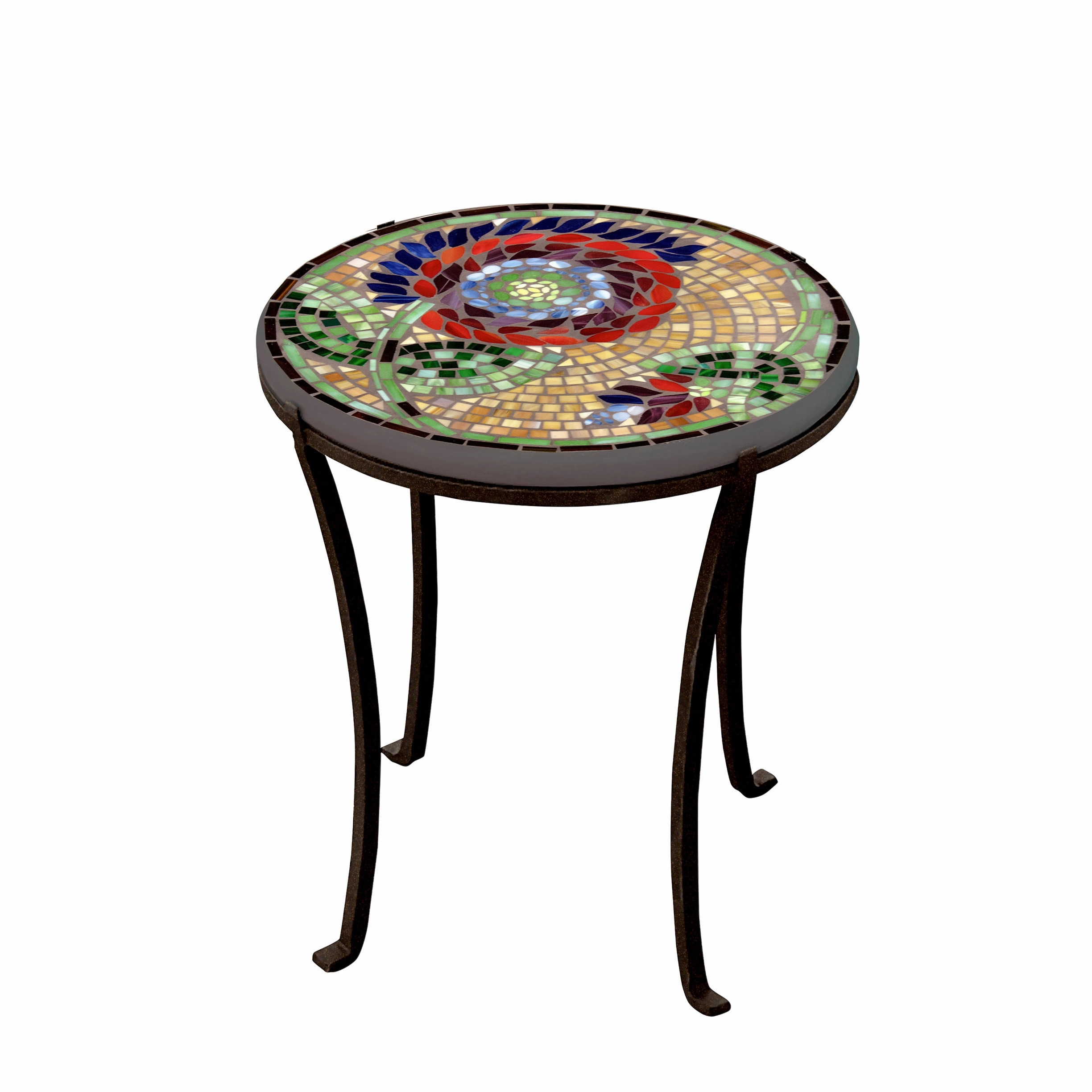 18" Mosaic Stone Top Chaise Table