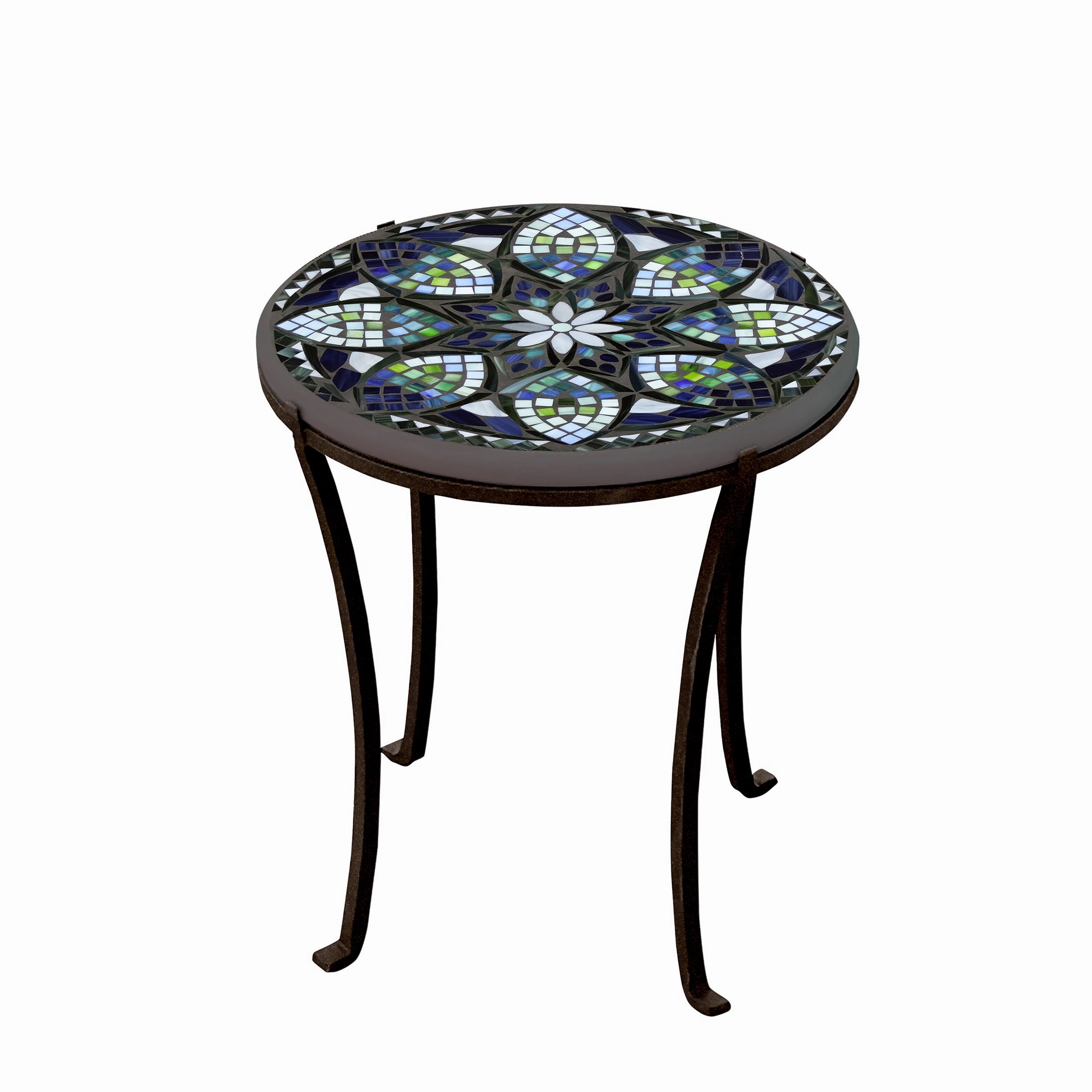 18" Mosaic Stone Top Chaise Table