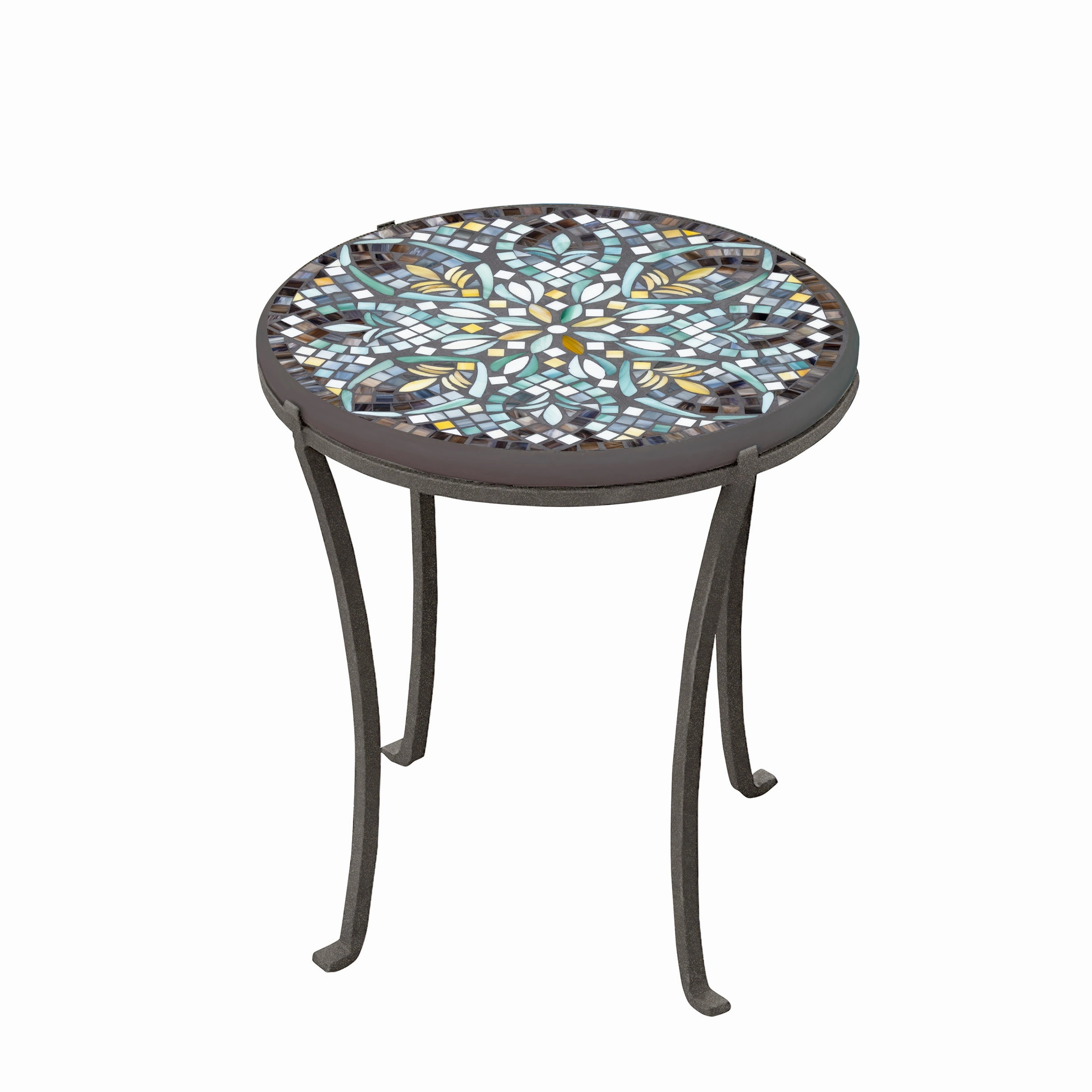 18" Mosaic Stone Top Chaise Table
