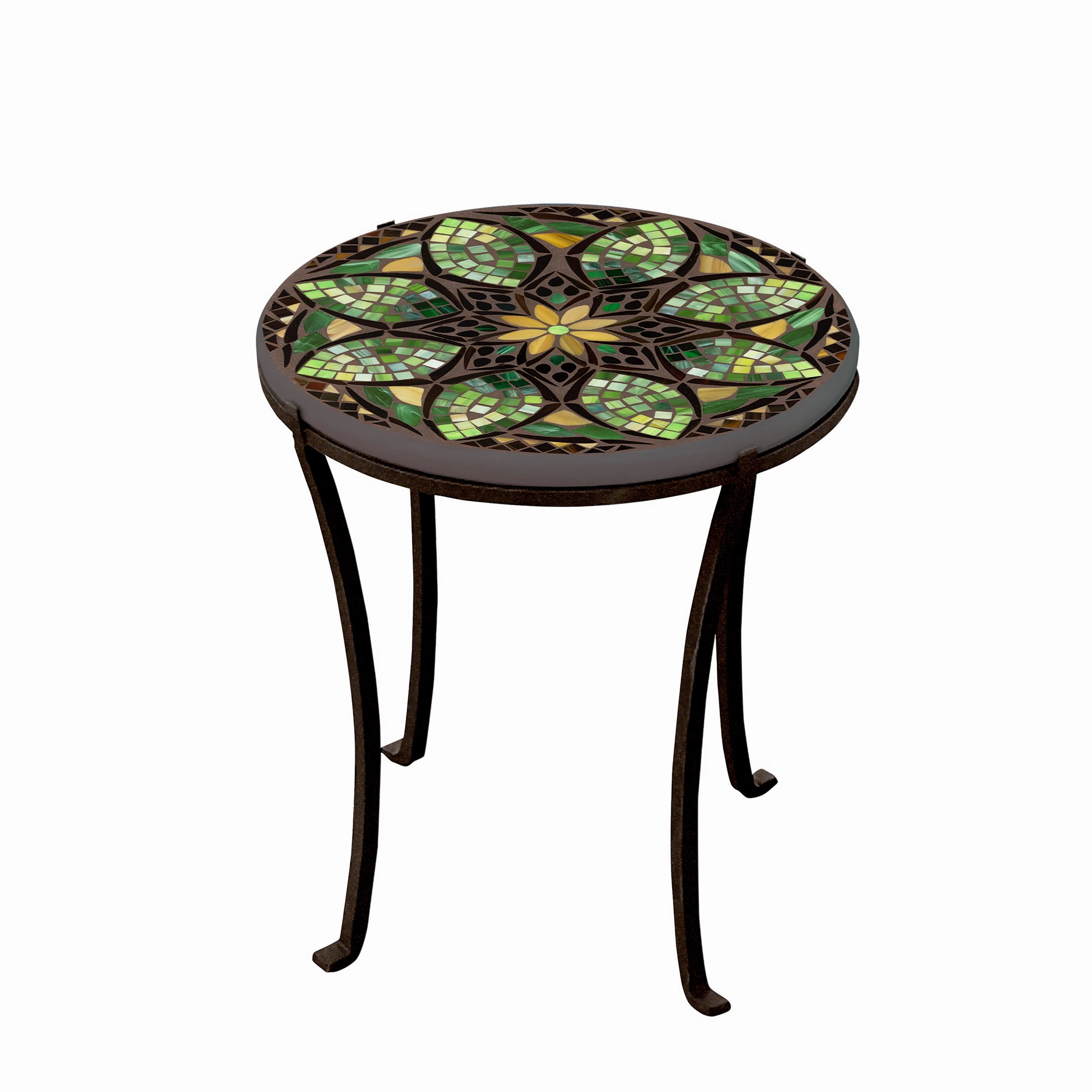 18" Mosaic Stone Top Chaise Table