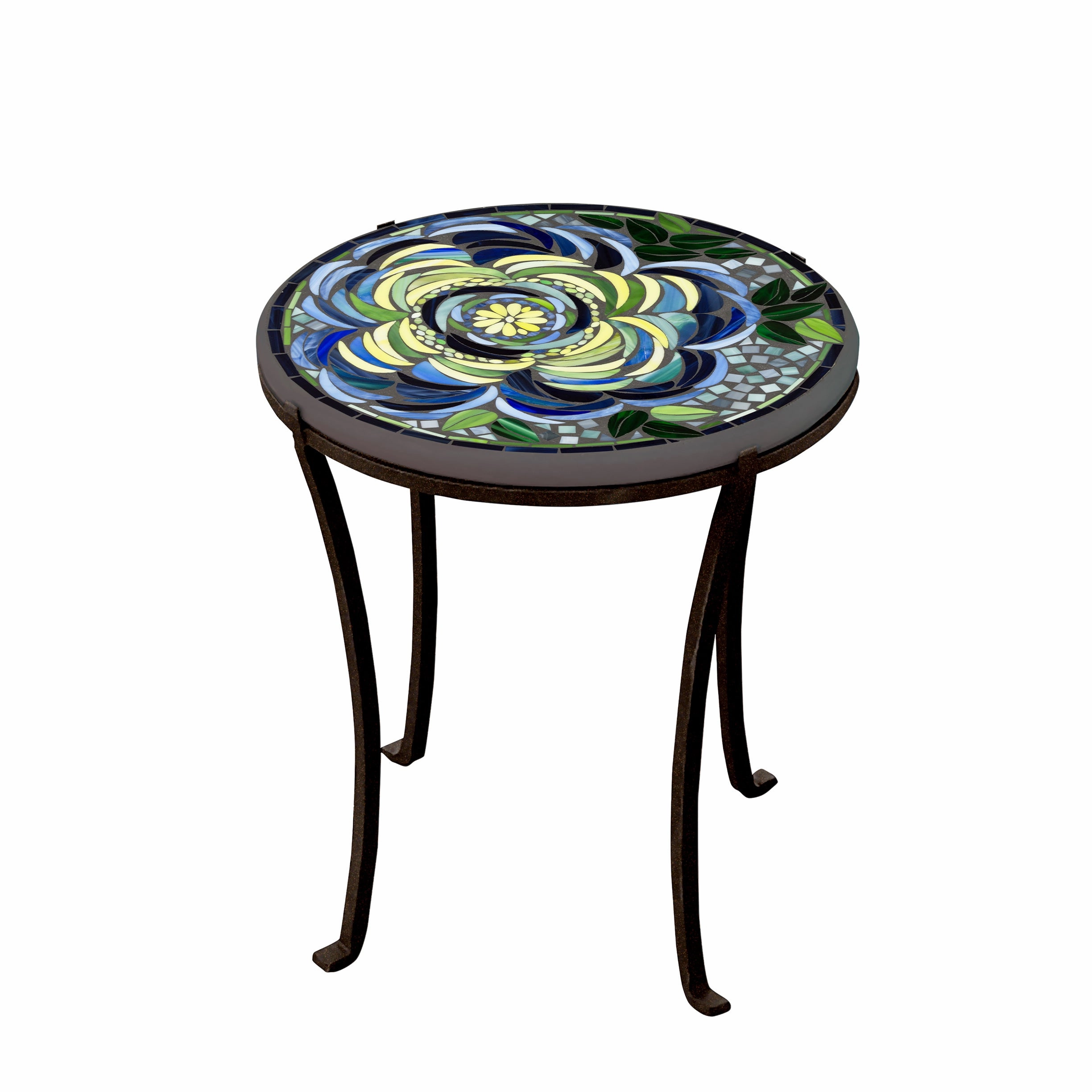 18" Mosaic Stone Top Chaise Table