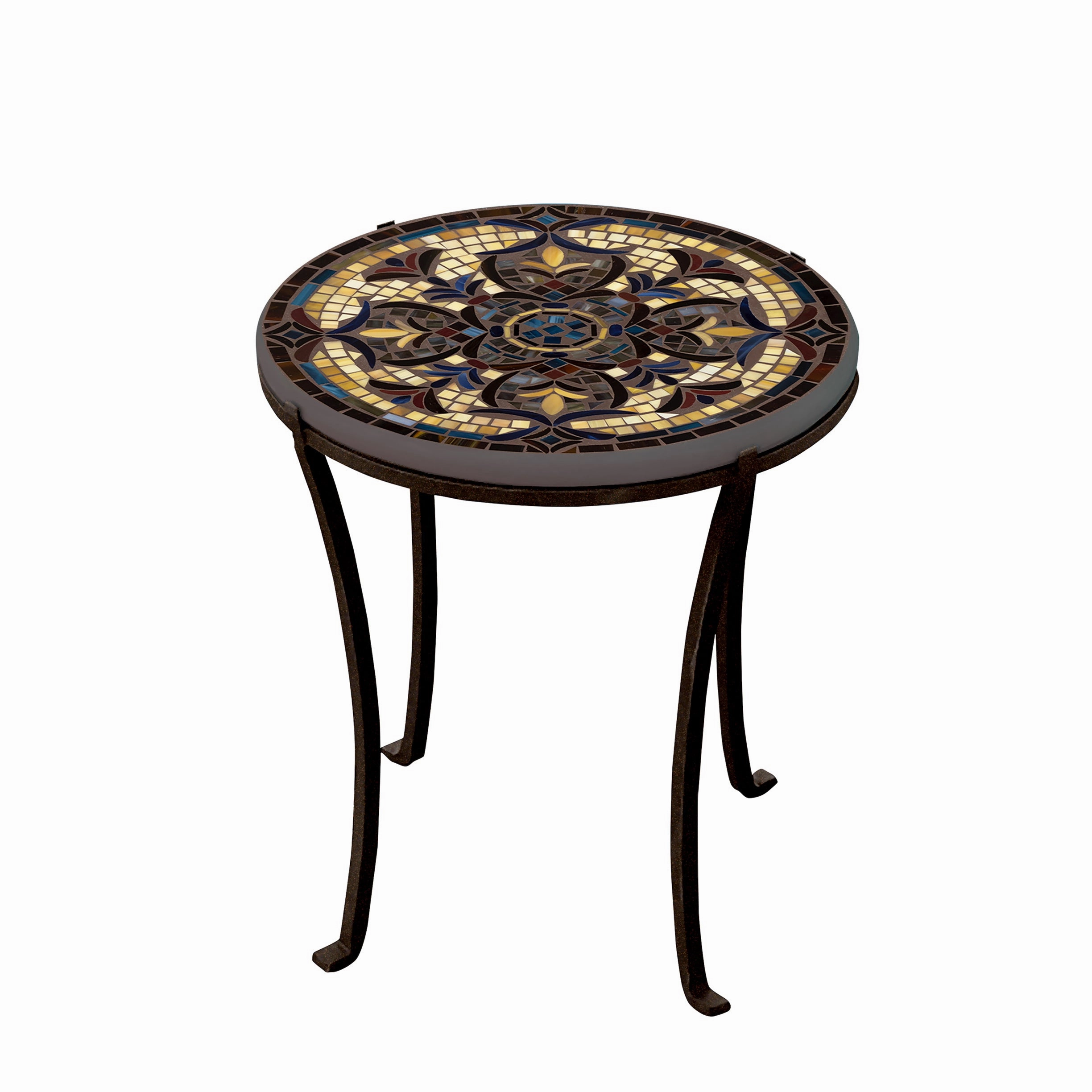 18" Mosaic Stone Top Chaise Table