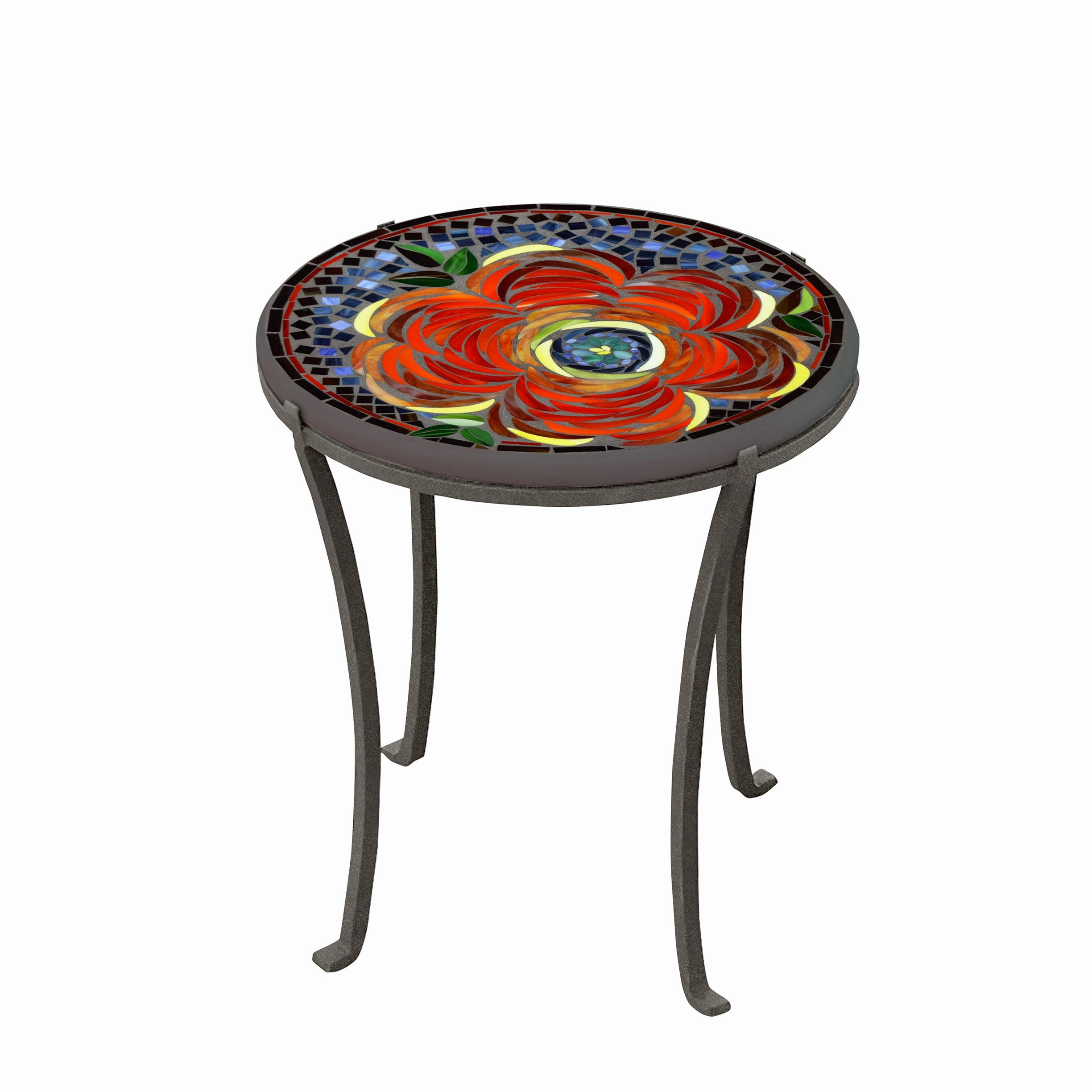 18" Mosaic Stone Top Chaise Table
