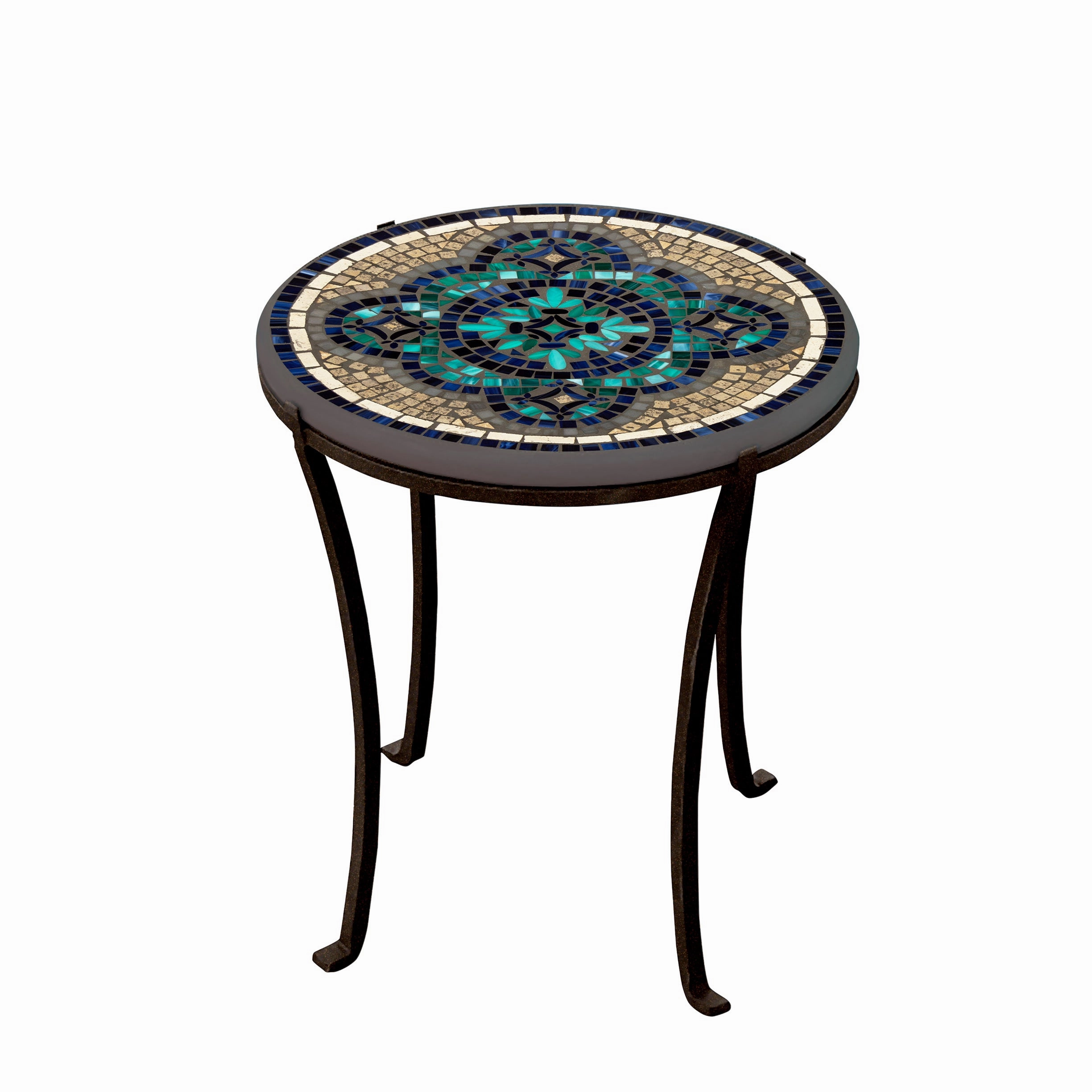 18" Mosaic Stone Top Chaise Table