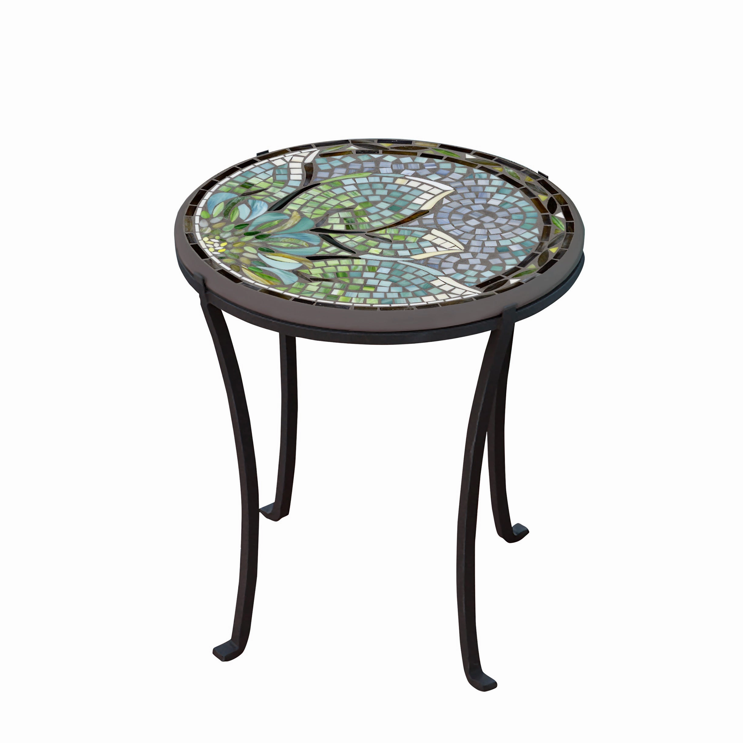 18" Mosaic Stone Top Chaise Table