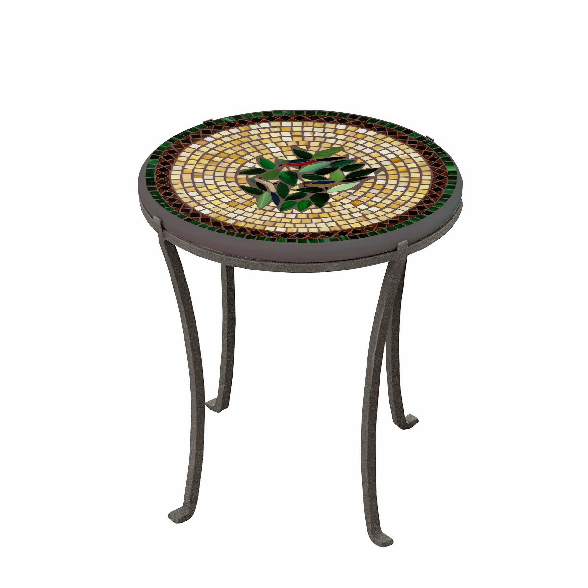 18" Mosaic Stone Top Chaise Table