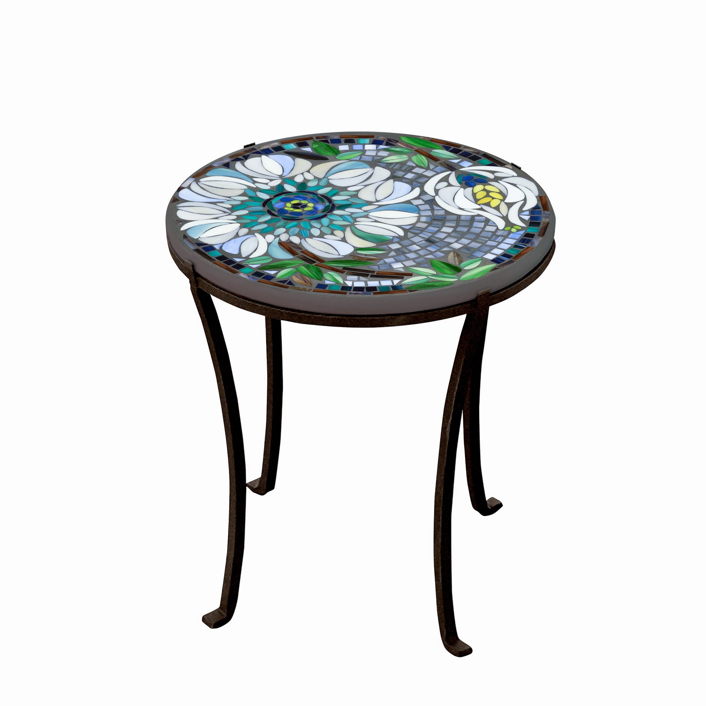 18" Mosaic Stone Top Chaise Table