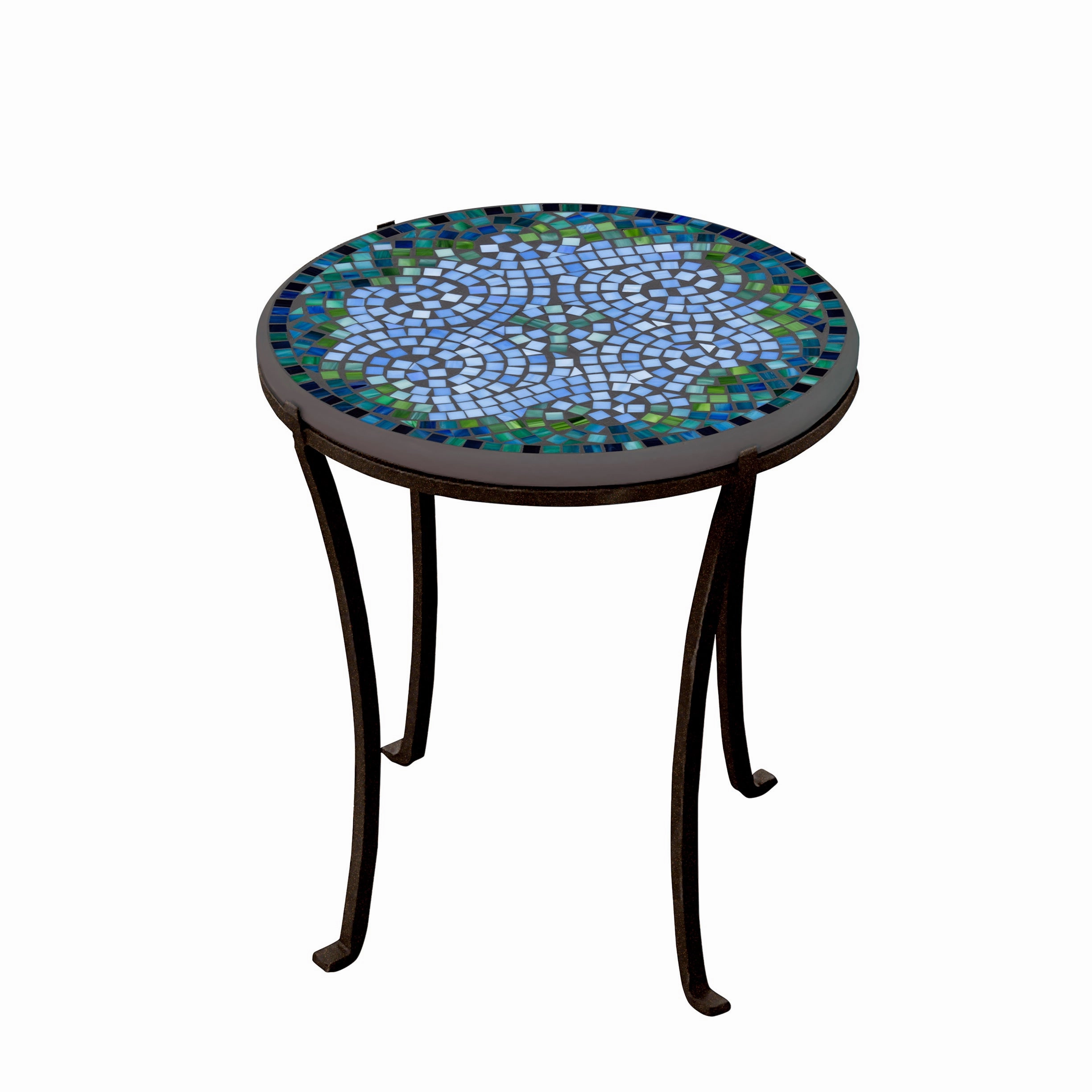 18" Mosaic Stone Top Chaise Table
