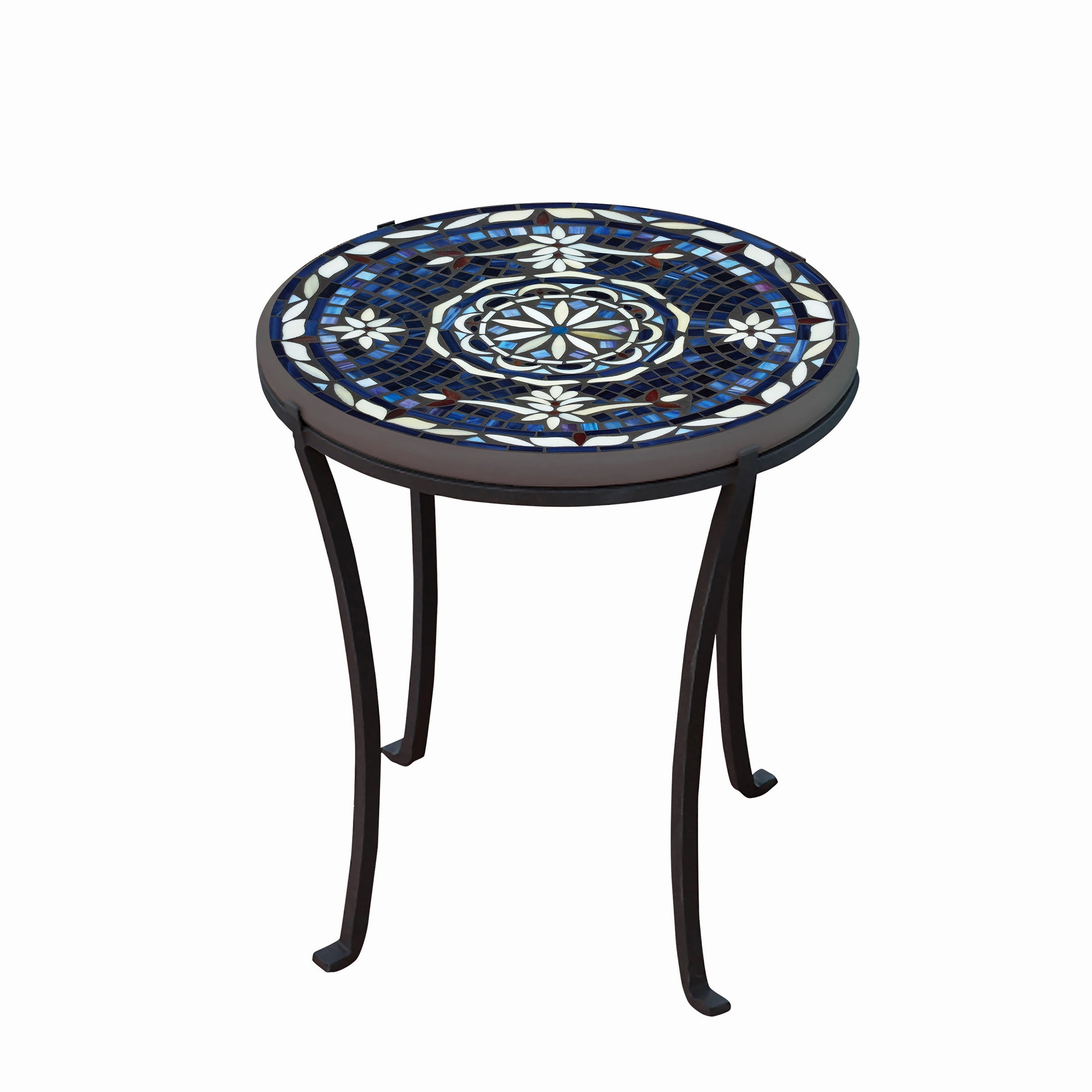 18" Mosaic Stone Top Chaise Table