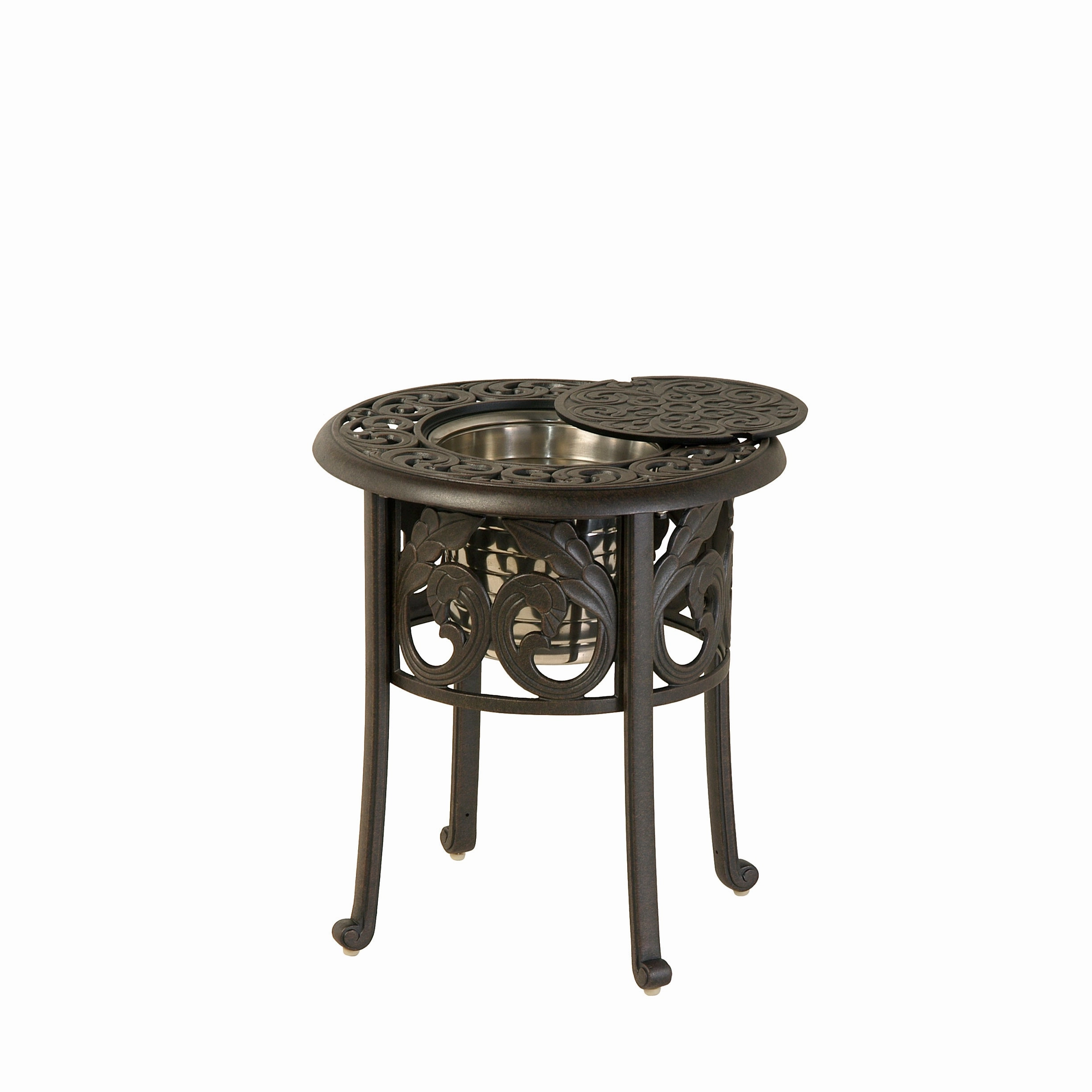 20" Round Chateau Ice Bucket Tableoutdoor coffee table for patio or lounge