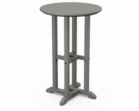 24" Round Farmhouse Counter Bistro Tableoutdoor table for balcony or garden