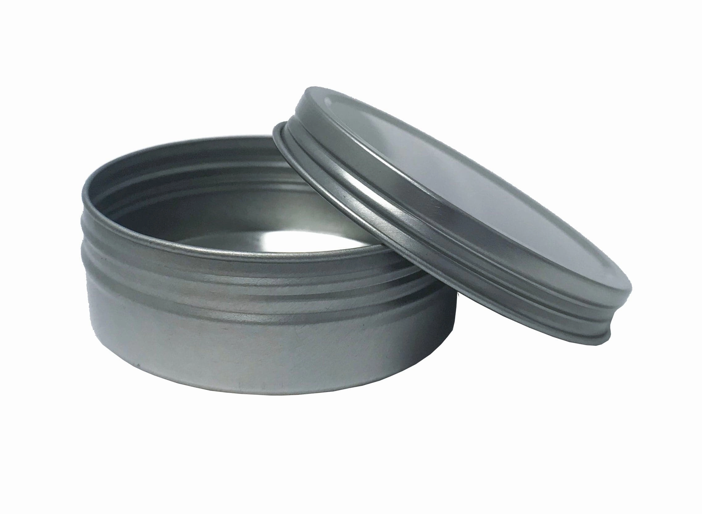2oz Round Steel Tin Container - Screw Top